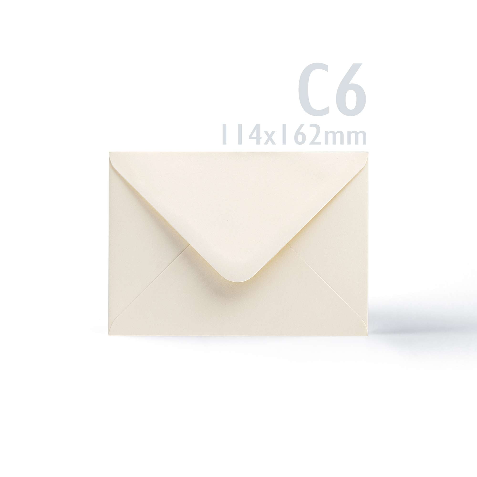 White V-Flap Envelope & Hammered Card Pack - Ivory 114 x 192 mm + 105 x 148 mm