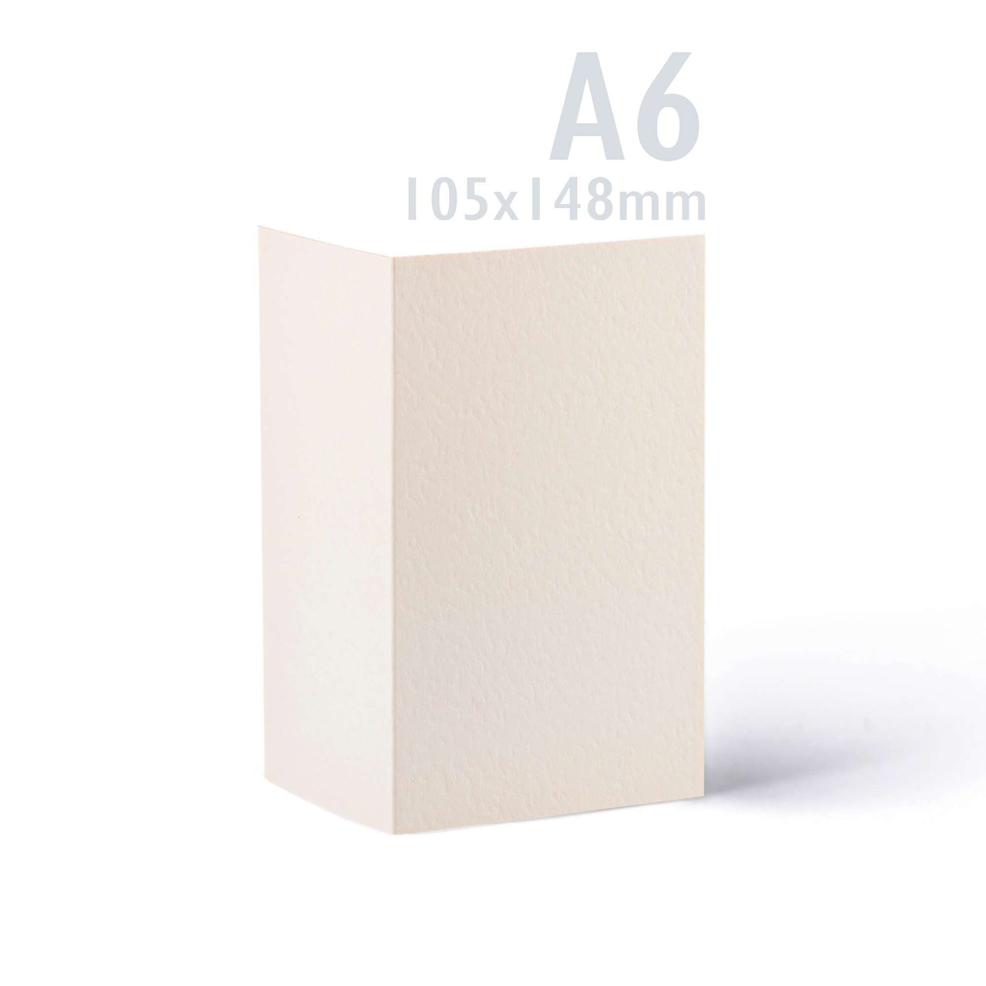 White V-Flap Envelope & Hammered Card Pack - Ivory 114 x 192 mm + 105 x 148 mm
