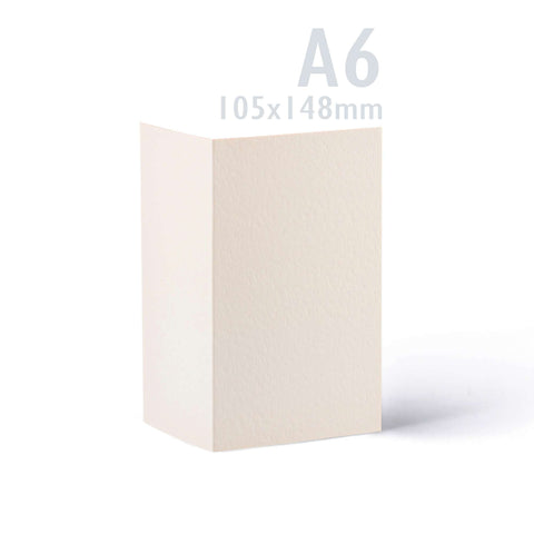White V-Flap Envelope & Hammered Card Pack - Ivory 114 x 192 mm + 105 x 148 mm