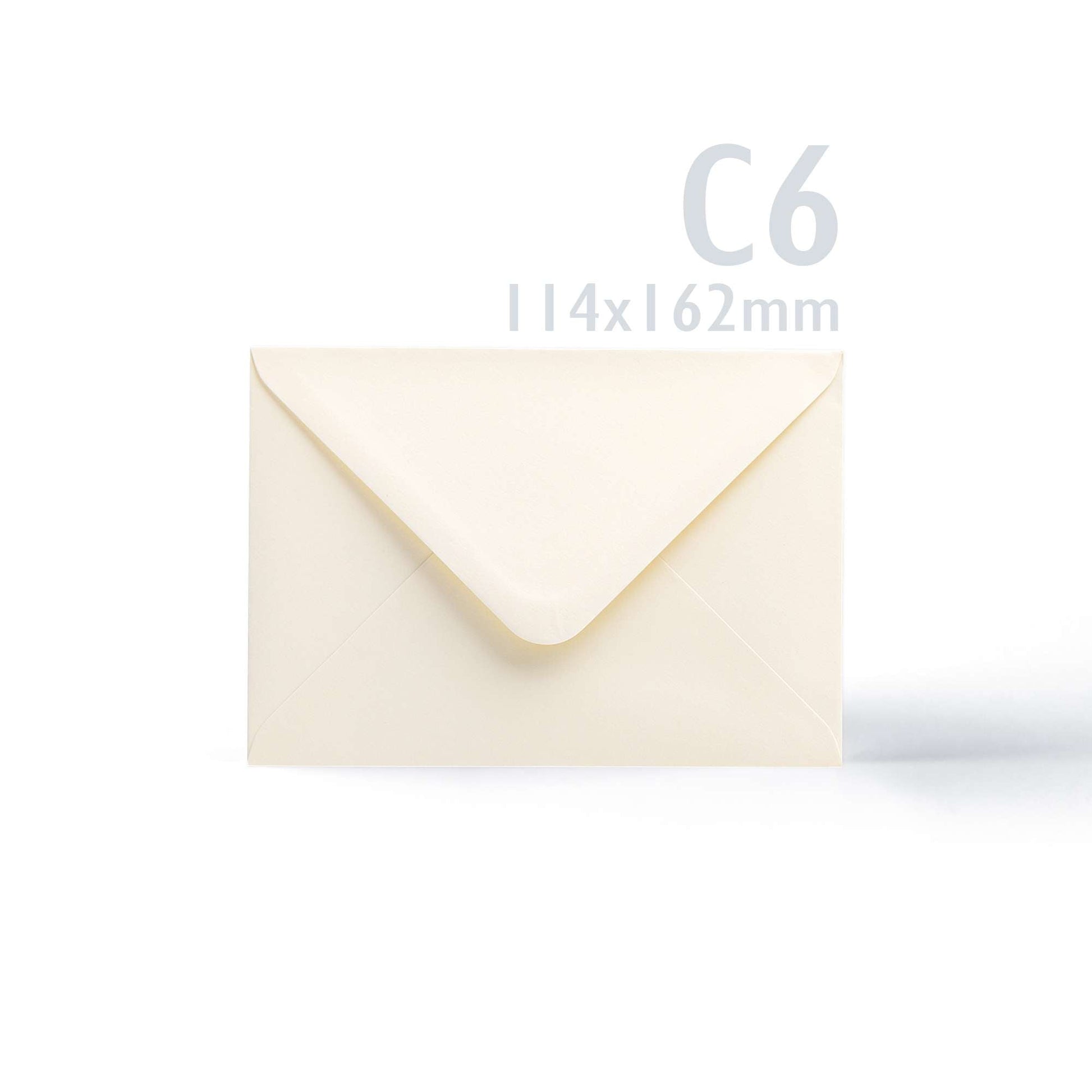 White V-Flap Envelope & Linen Card Pack - Ivory 114 x 162 mm + 105 x 148 mm