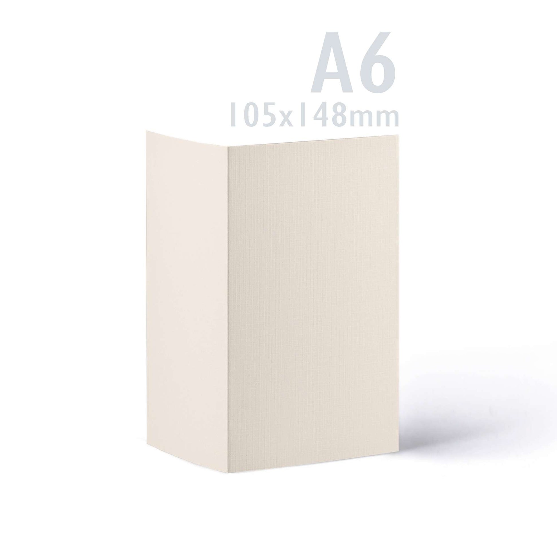 White V-Flap Envelope & Linen Card Pack - Ivory 114 x 162 mm + 105 x 148 mm