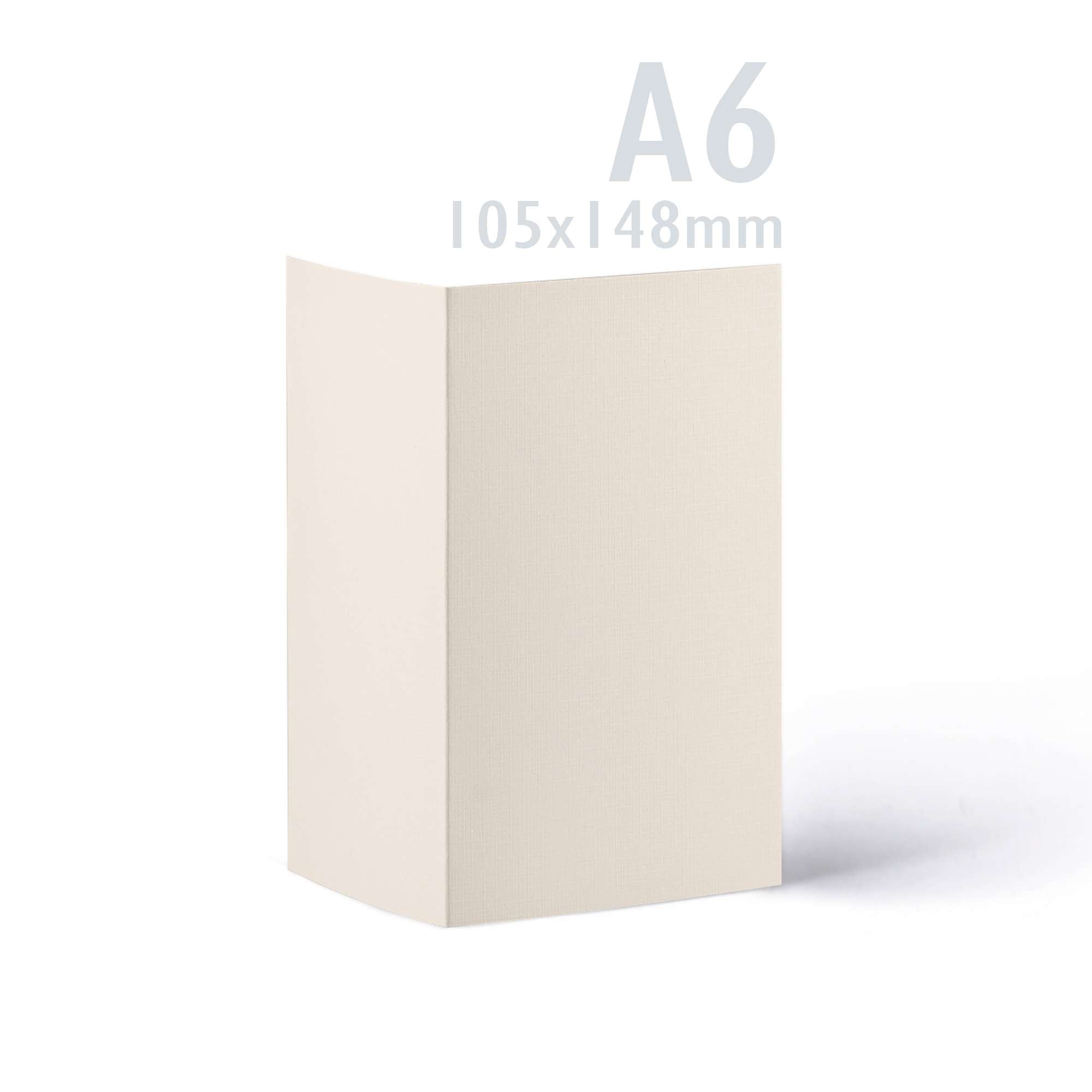 White V-Flap Envelope & Linen Card Pack - Ivory 114 x 162 mm + 105 x 148 mm