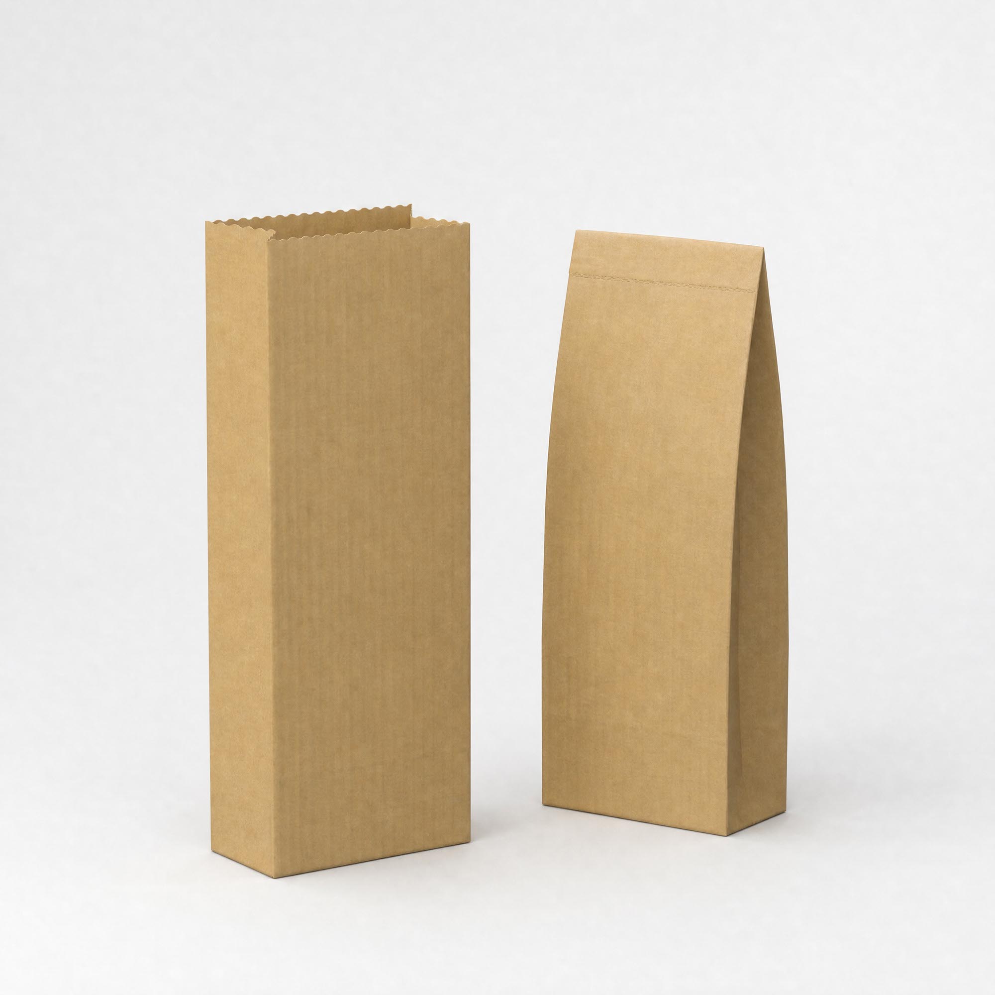Kraft Paper Food Bags - Without Window 103 x 57mm