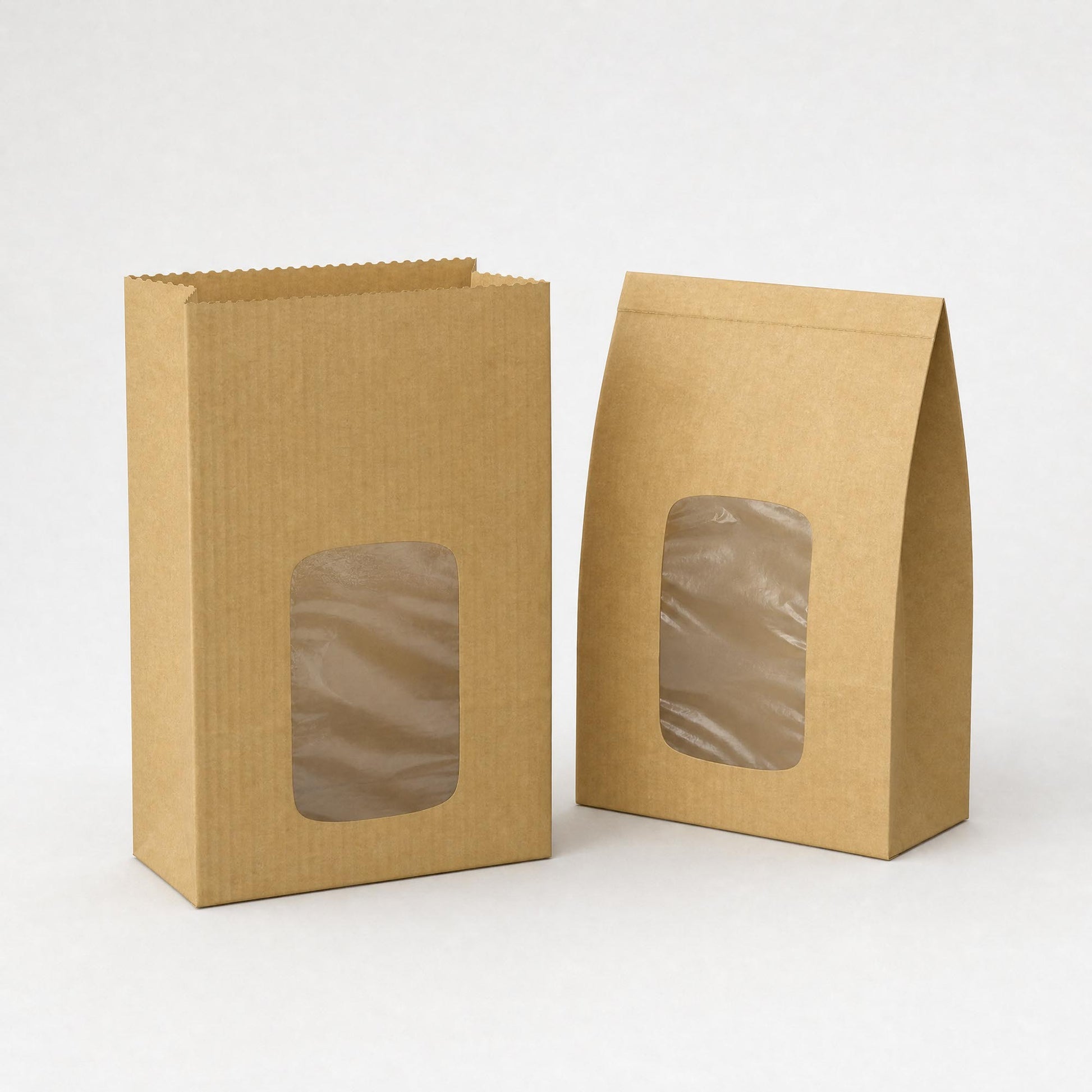Kraft Paper Food Bags - With Window 310 x 200mm