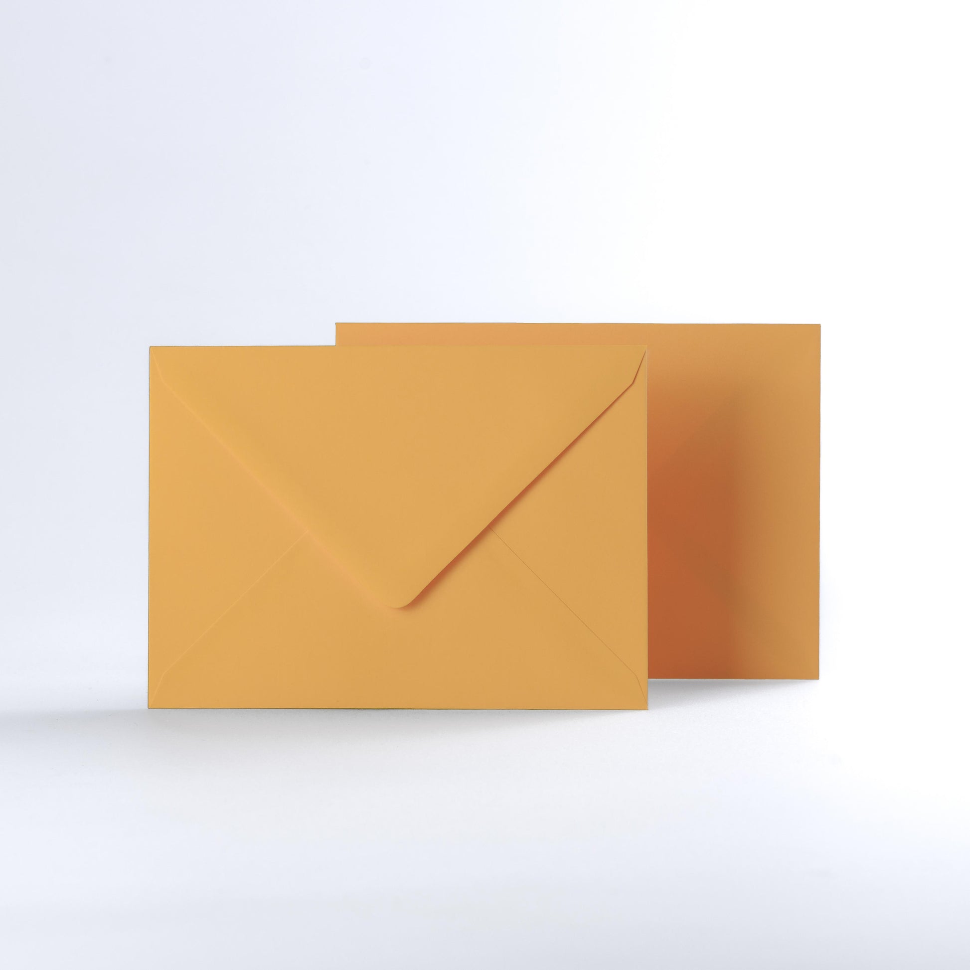 Dark Yellow Coloured Gummed V Flap Envelopes - 125 x 175mm