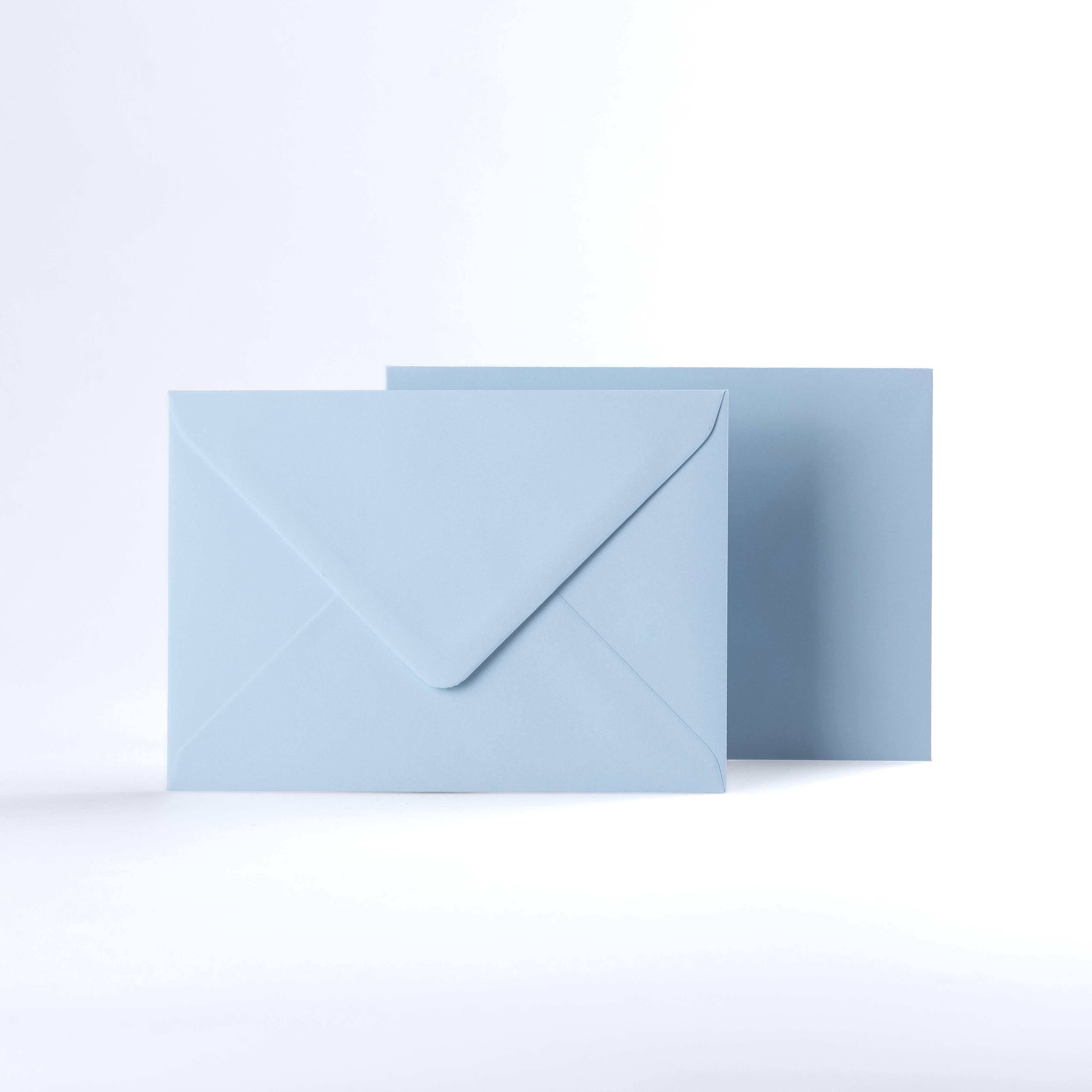 Pale Blue Coloured Gummed V Flap Envelopes - 125 x 175mm