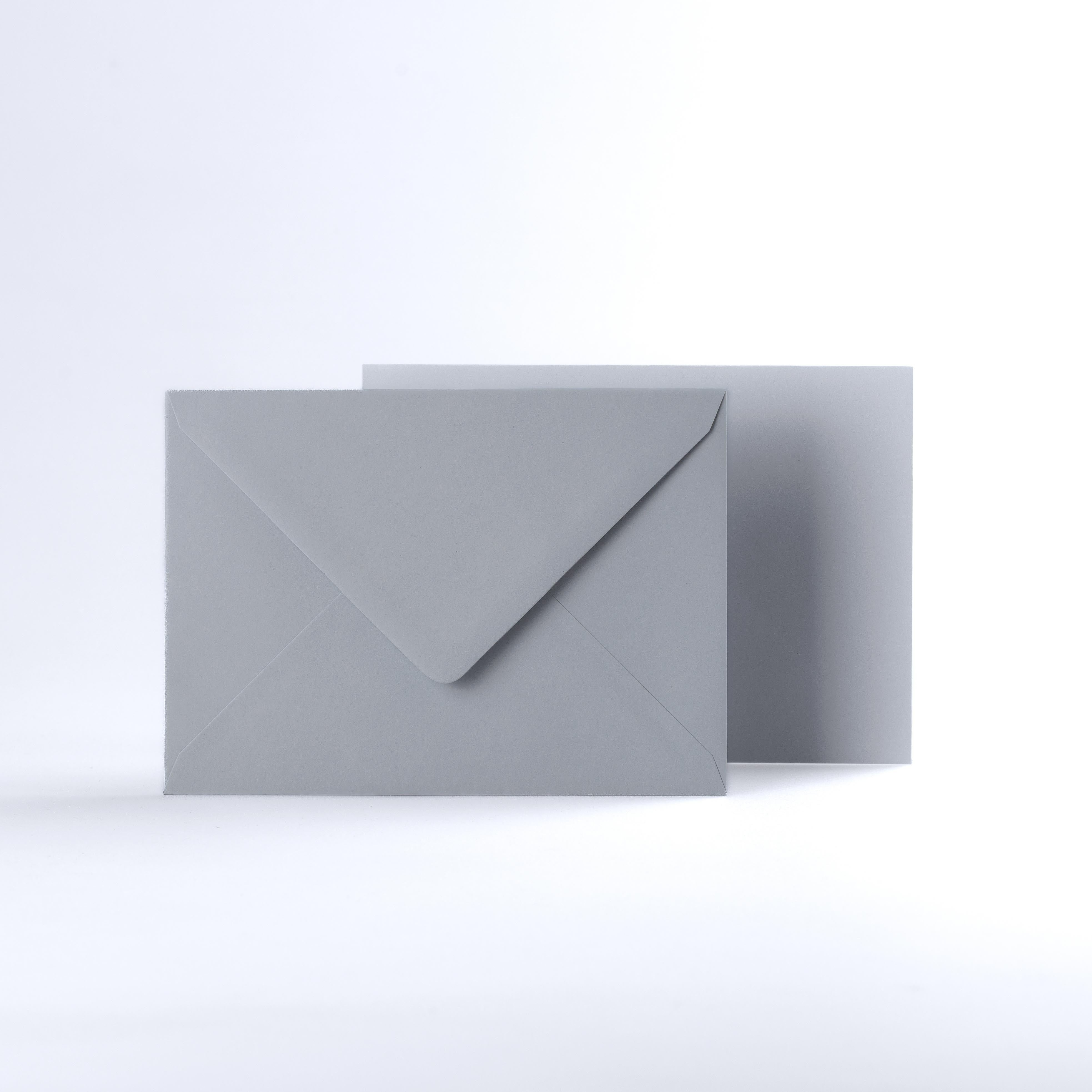Pale Grey Coloured Gummed V Flap Envelopes - 125 x 175mm
