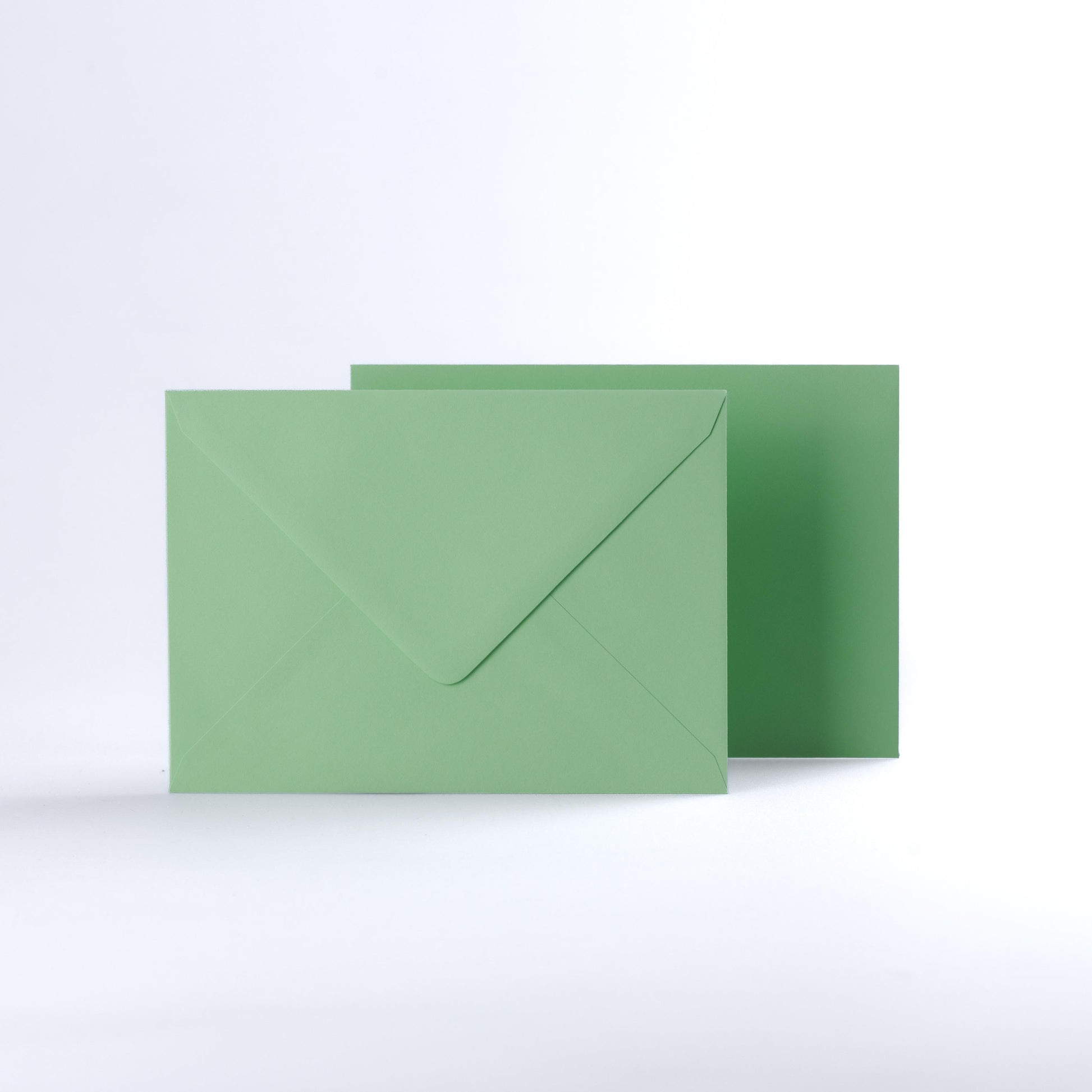 Pale Green Coloured Gummed V Flap Envelopes - 125 x 175mm