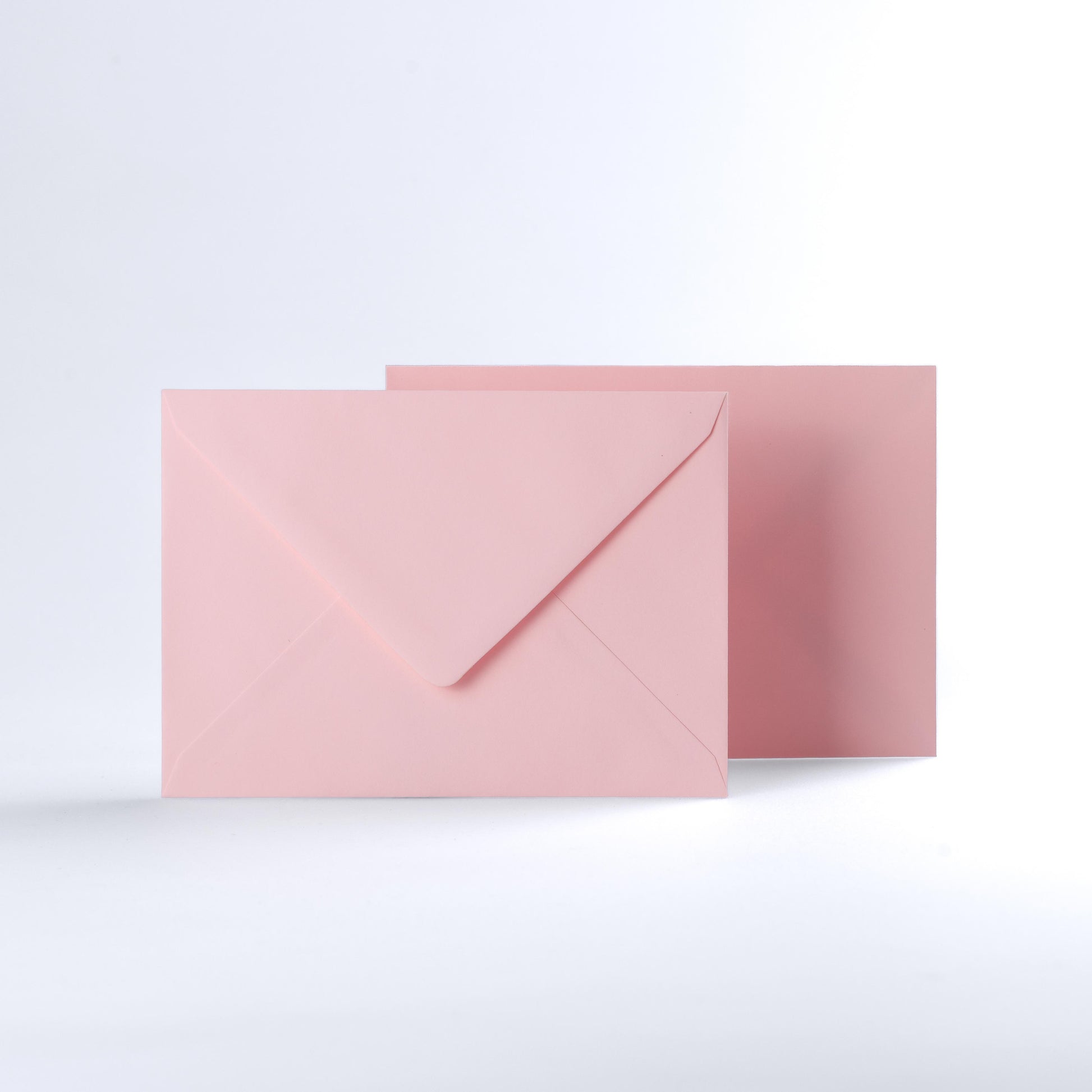 Pale Pink Coloured Gummed V Flap Envelopes - 125 x 175mm
