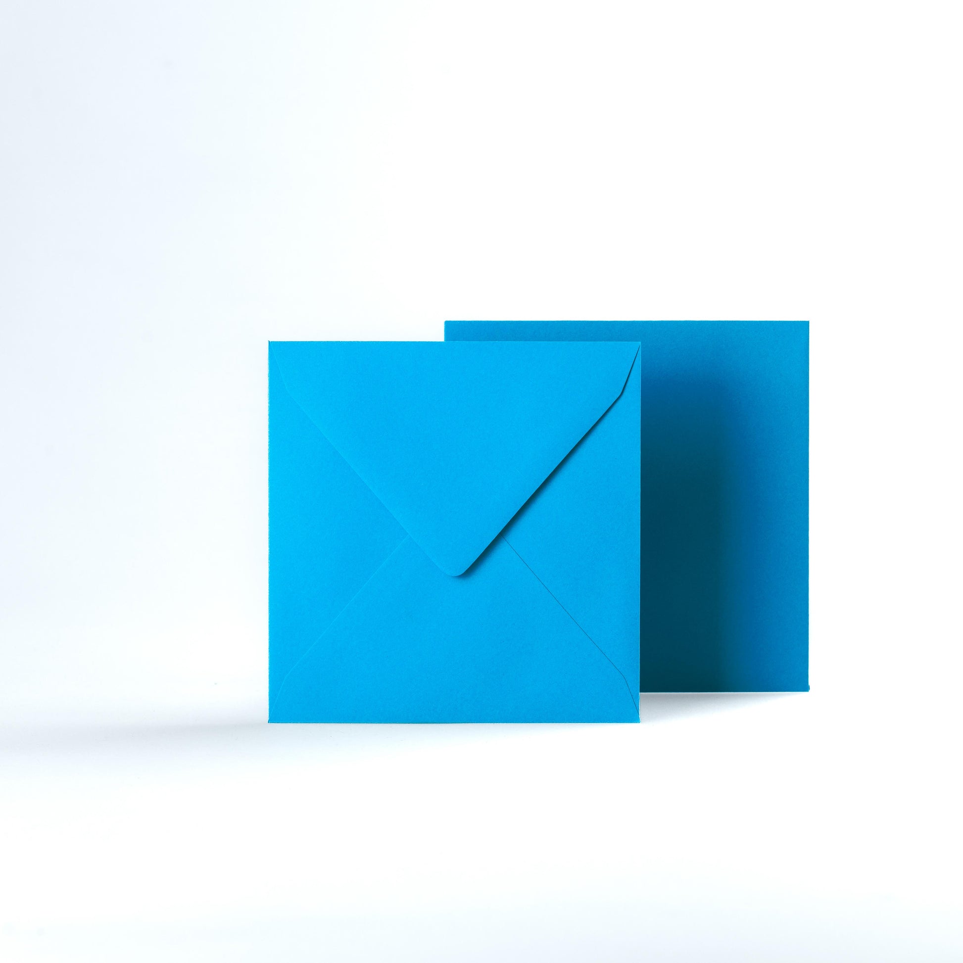 Bright Blue Coloured Gummed V Flap Envelopes - Square - 130 x 130mm