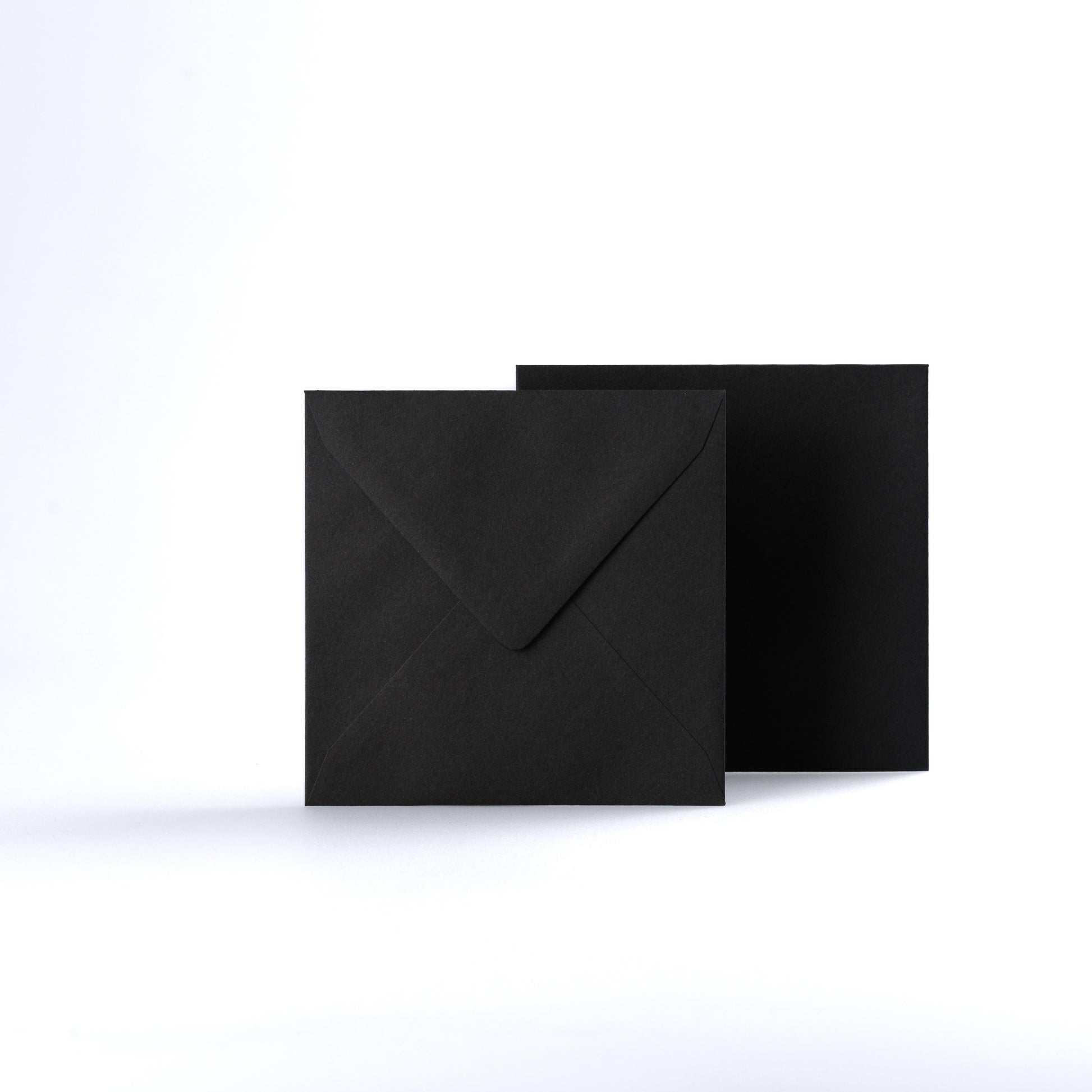 Black Coloured Gummed V Flap Envelopes - Square - 130 x 130mm