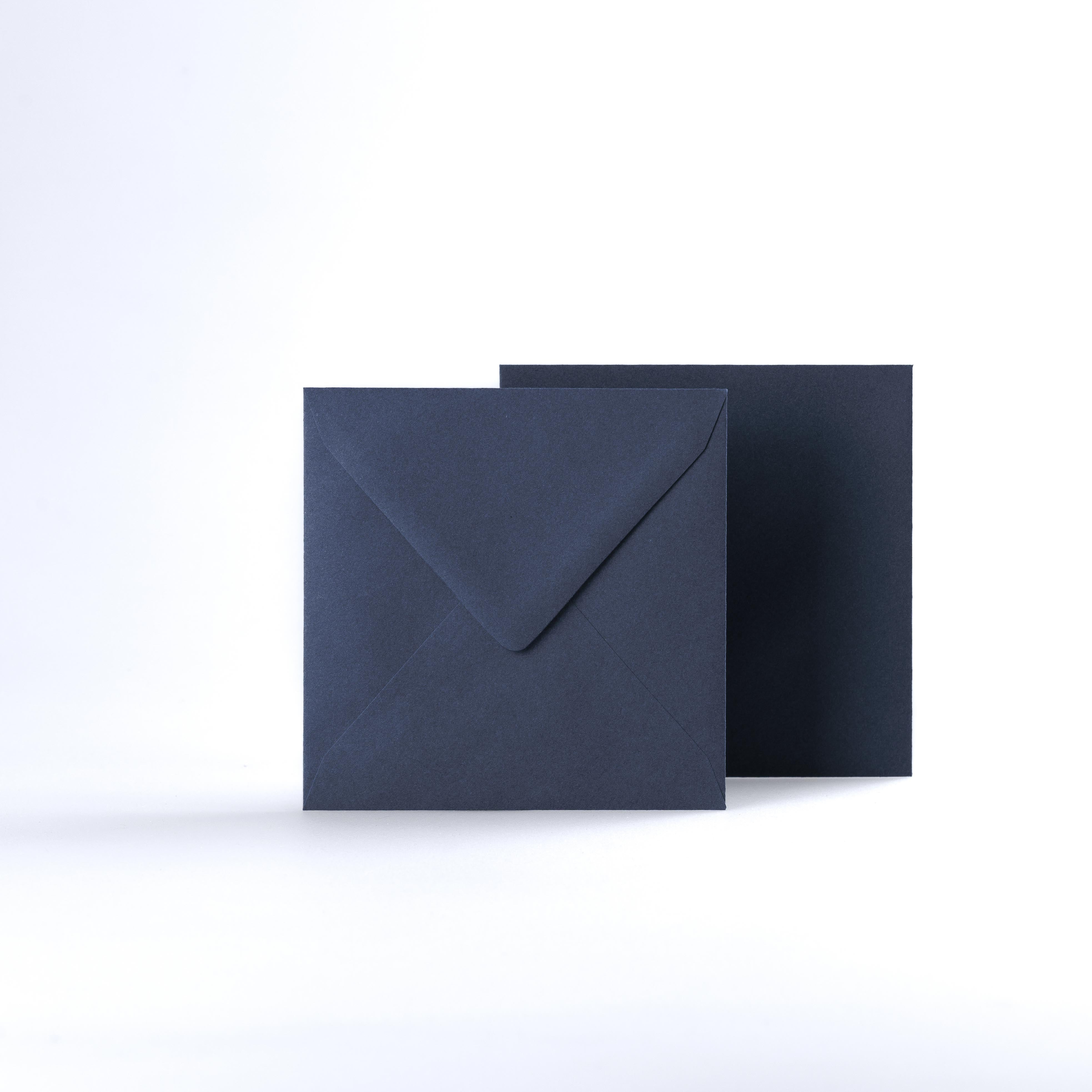 Dark Blue Coloured Gummed V Flap Envelopes - Square - 130 x 130mm