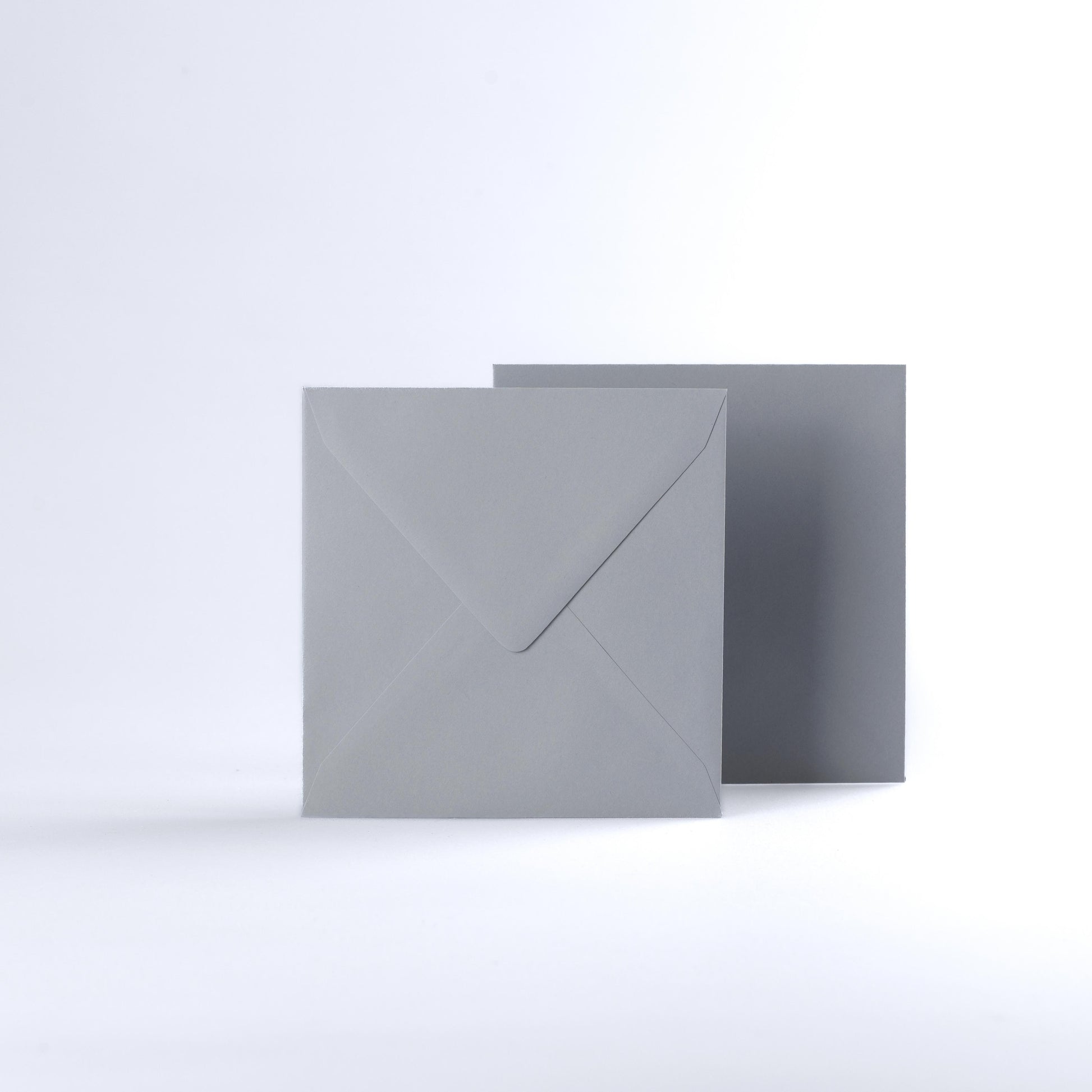 Pale Grey Coloured Gummed V Flap Envelopes - Square - 130 x 130mm