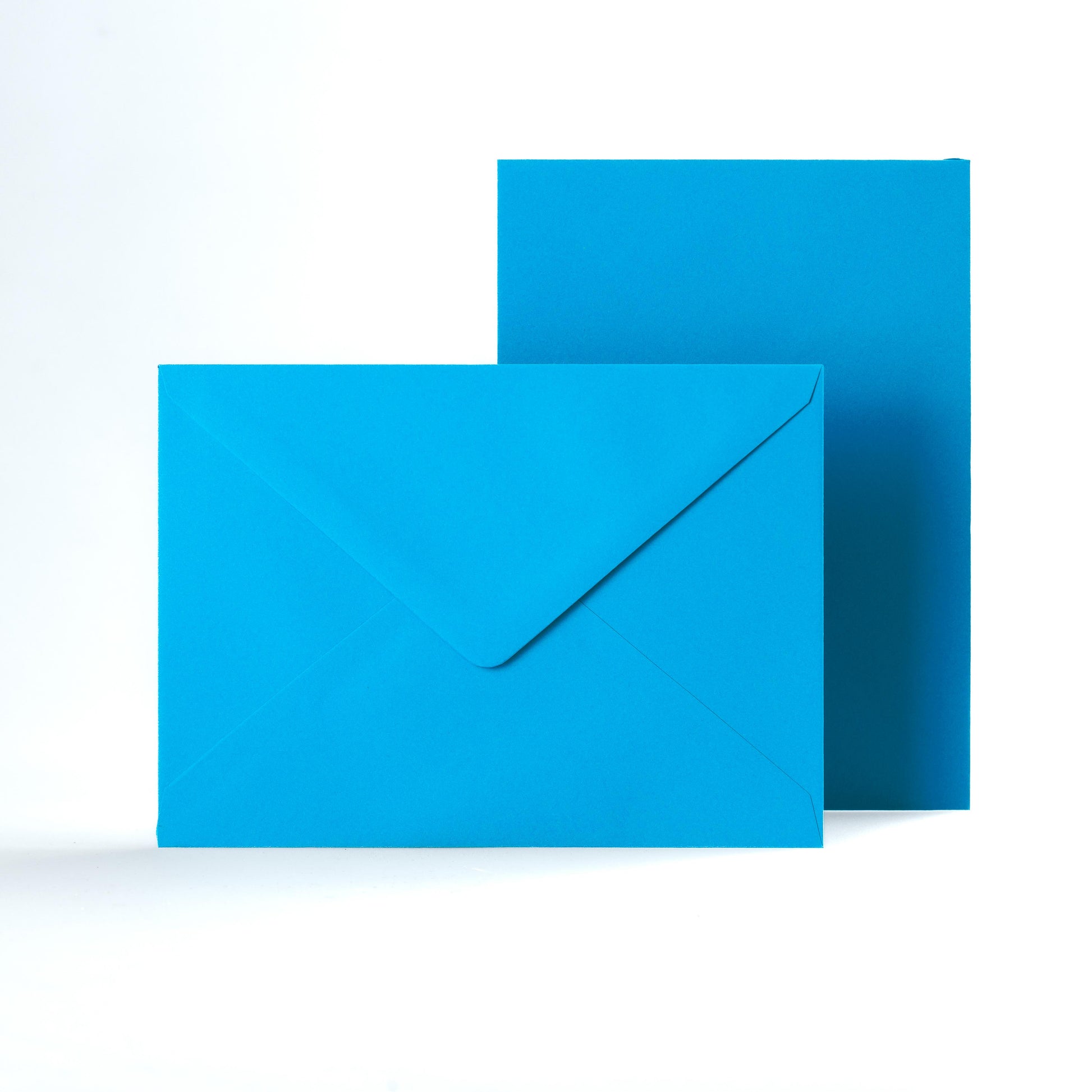 Bright Blue Coloured Gummed V Flap Envelopes - 133 x 184mm