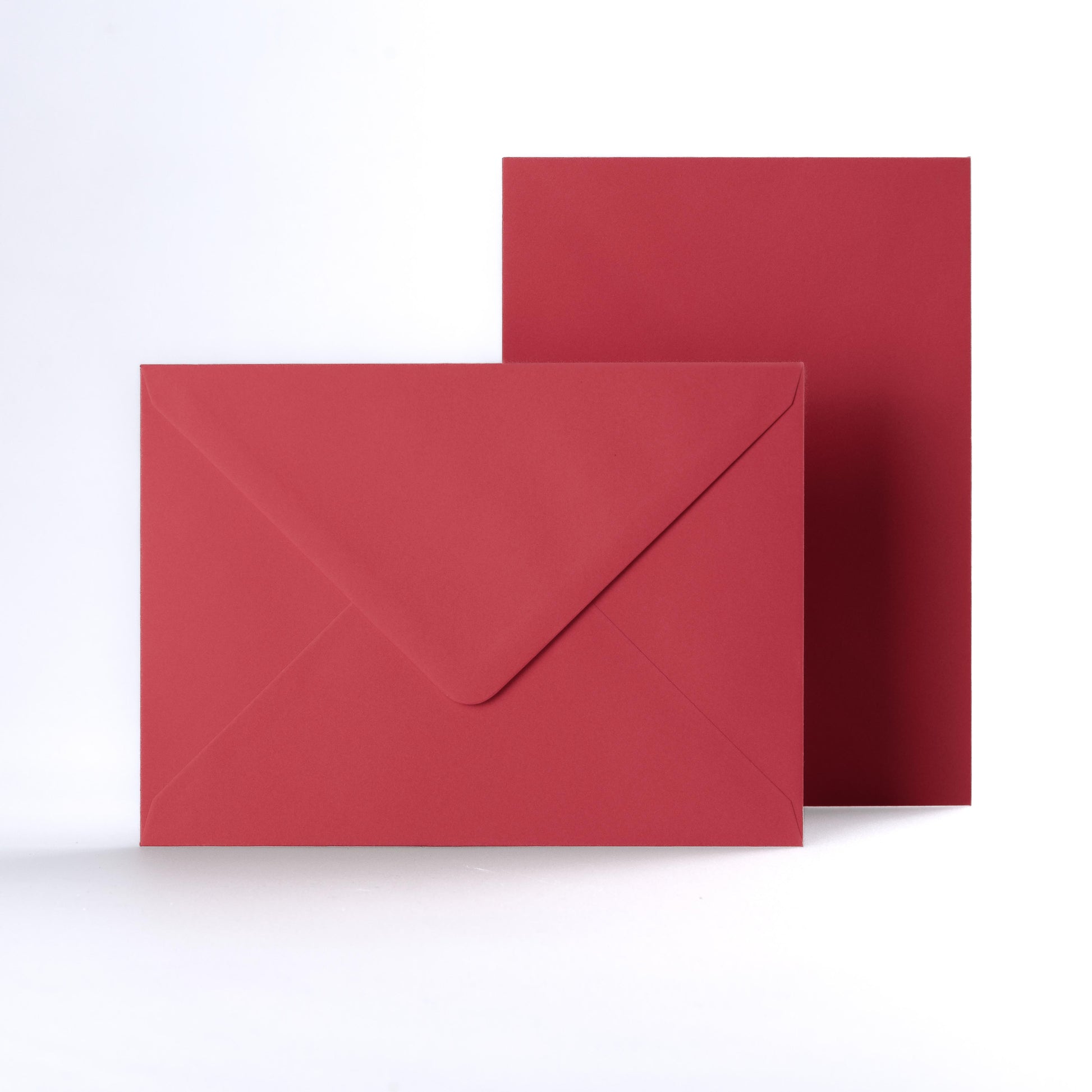 Bright Red Coloured Gummed V Flap Envelopes - 133 x 184mm