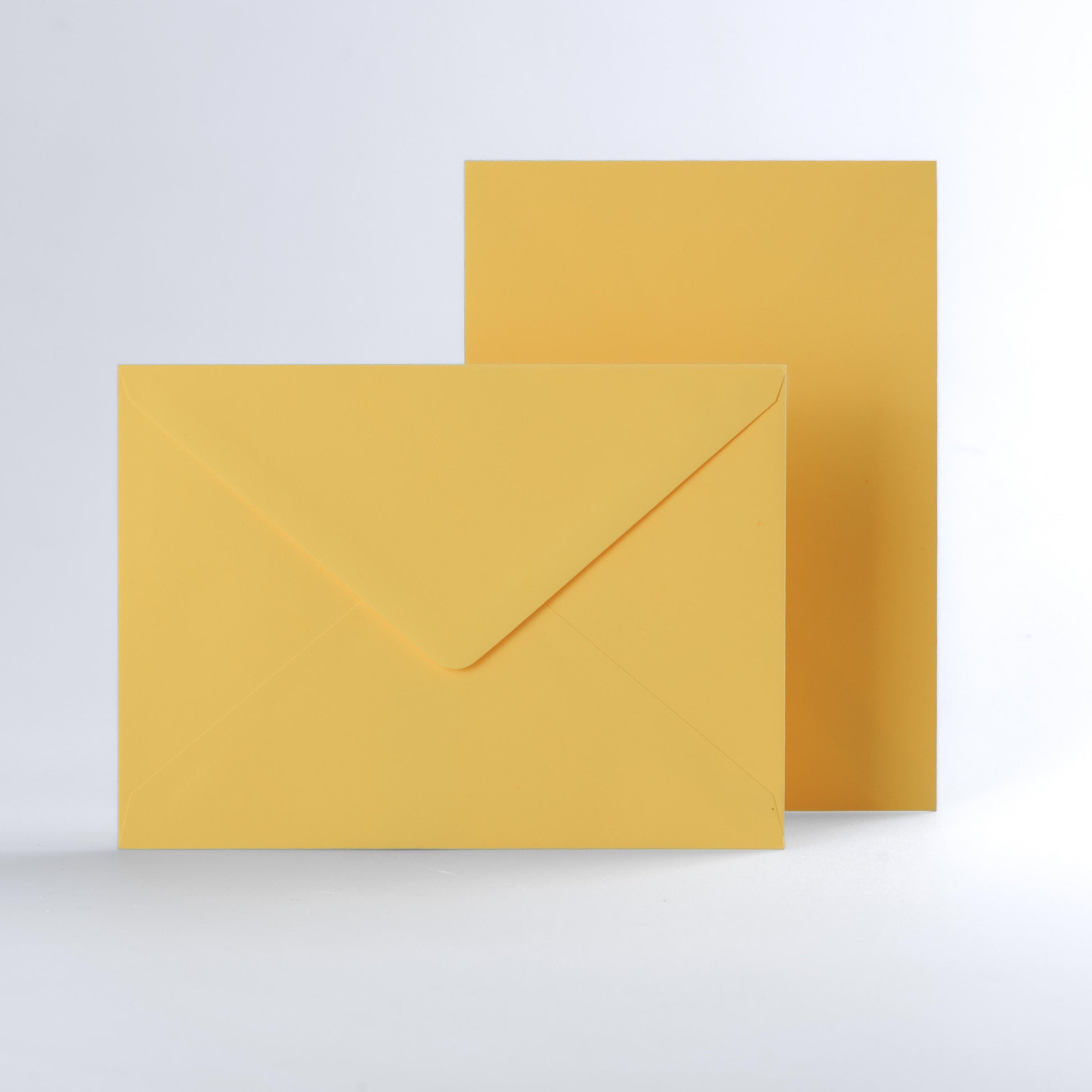 Mid Yellow Coloured Gummed V Flap Envelopes - 133 x 184mm