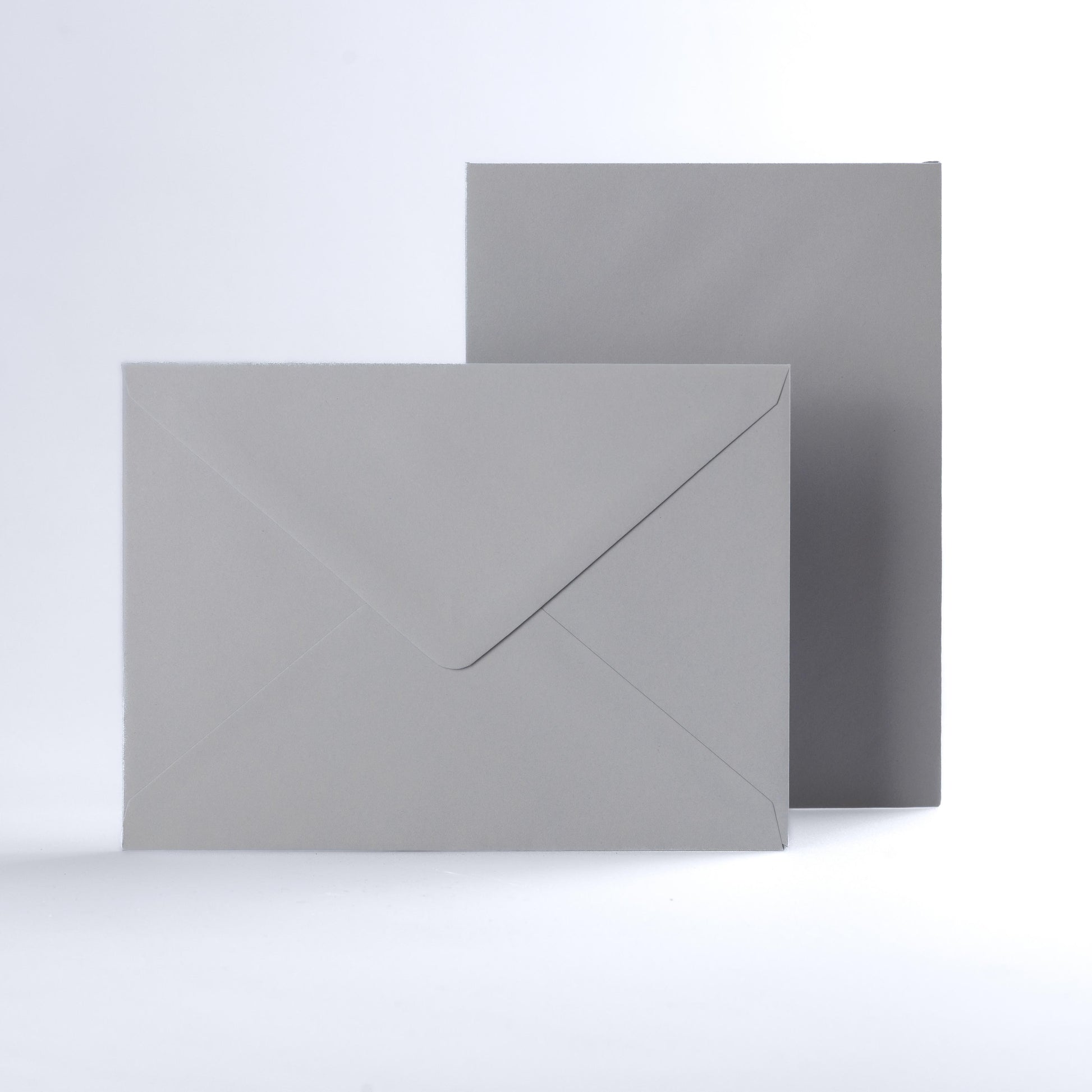 Pale Grey Coloured Gummed V Flap Envelopes - 133 x 184mm