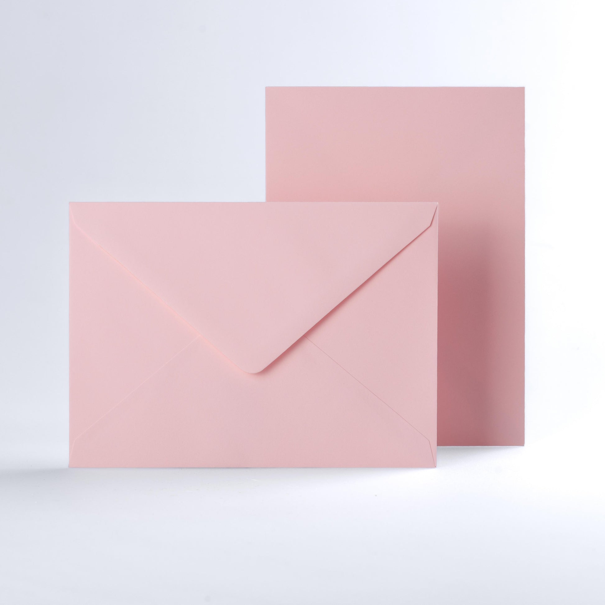 Pale Pink Coloured Gummed V Flap Envelopes - 133 x 184mm