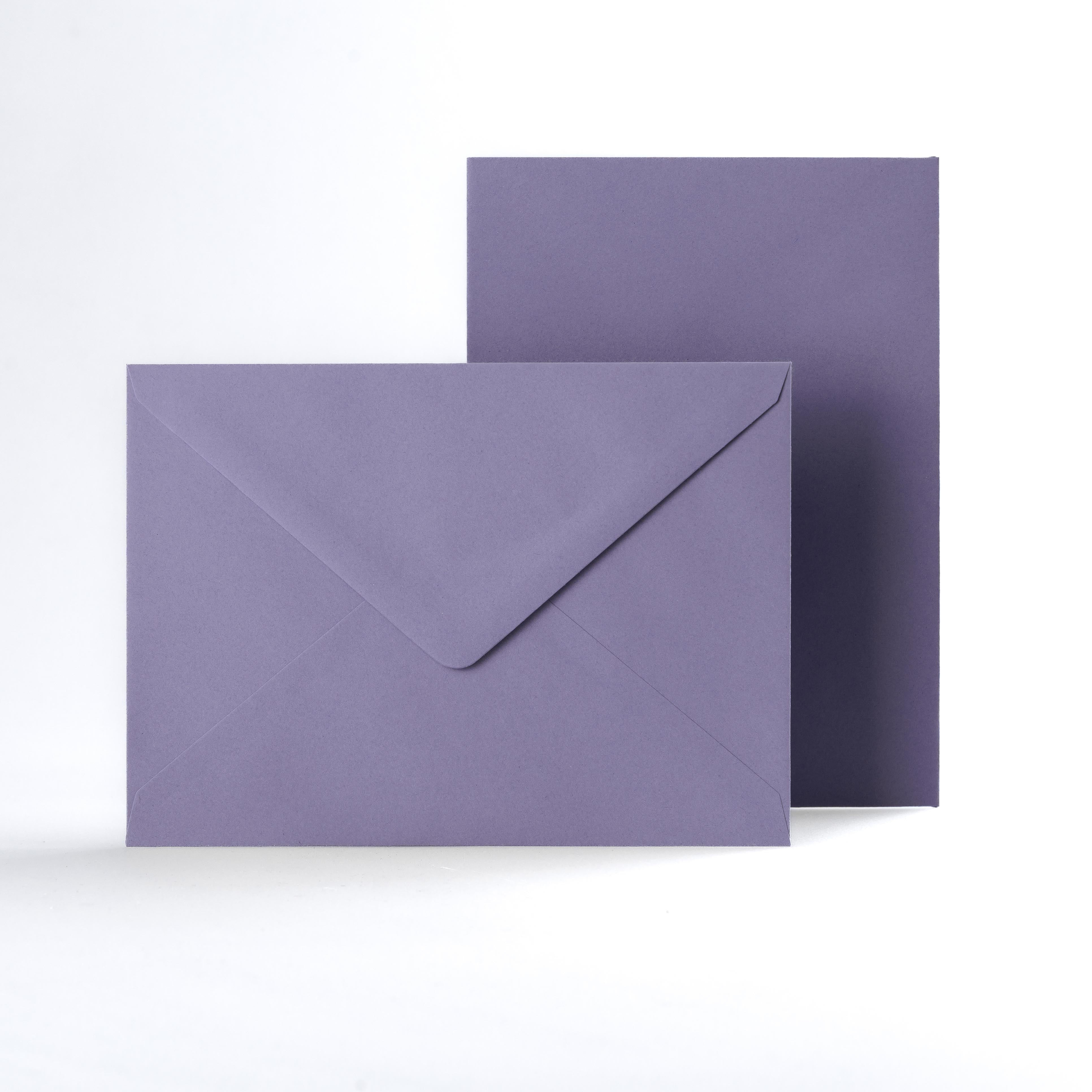 Purple Coloured Gummed V Flap Envelopes - 120gsm 133 x 184mm
