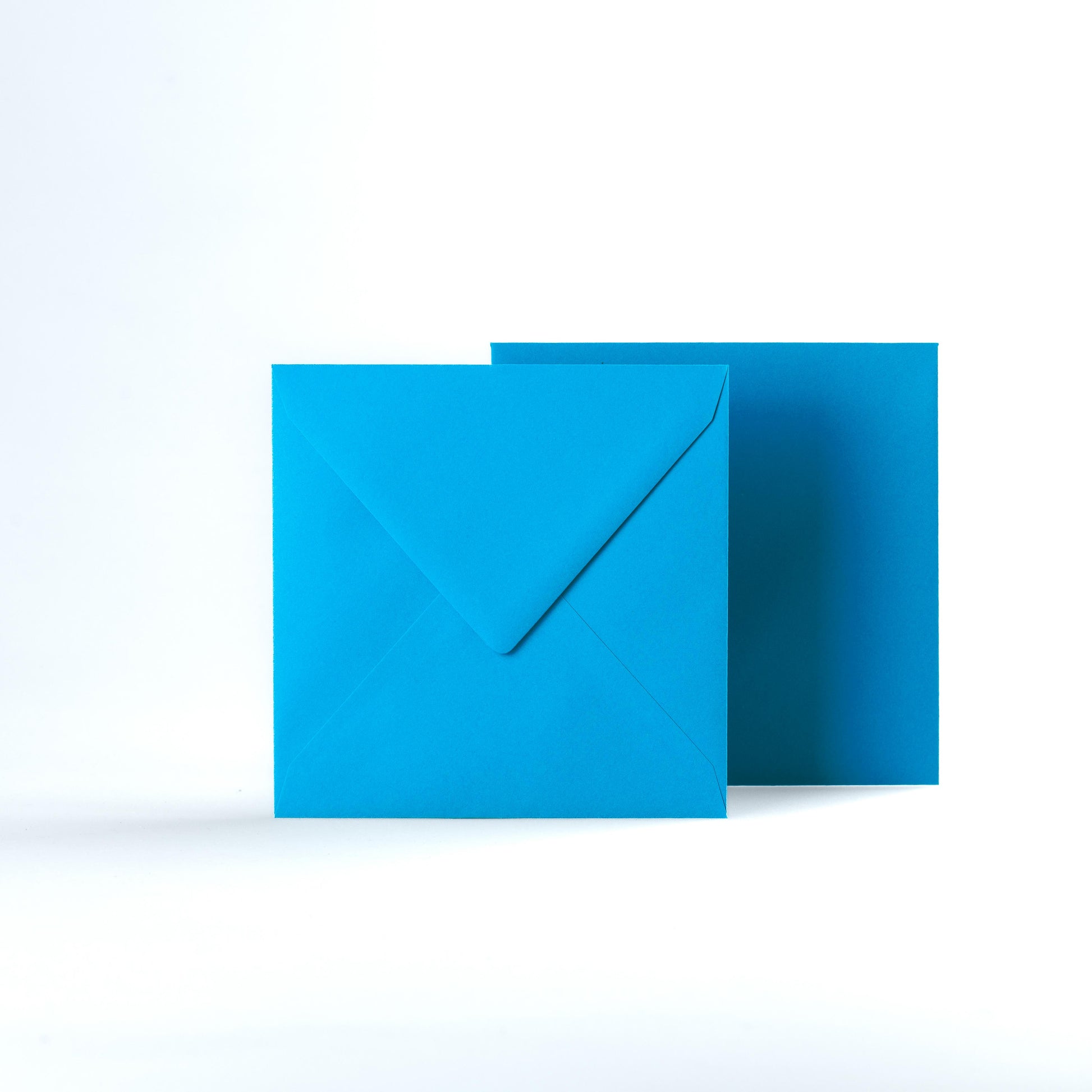 Bright Blue Coloured Gummed V Flap Envelopes - Square - 140 x 140mm
