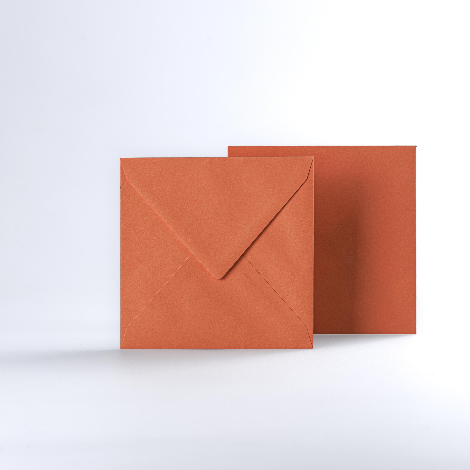 Orange Coloured Gummed V Flap Envelopes - Square - 140 x 140mm