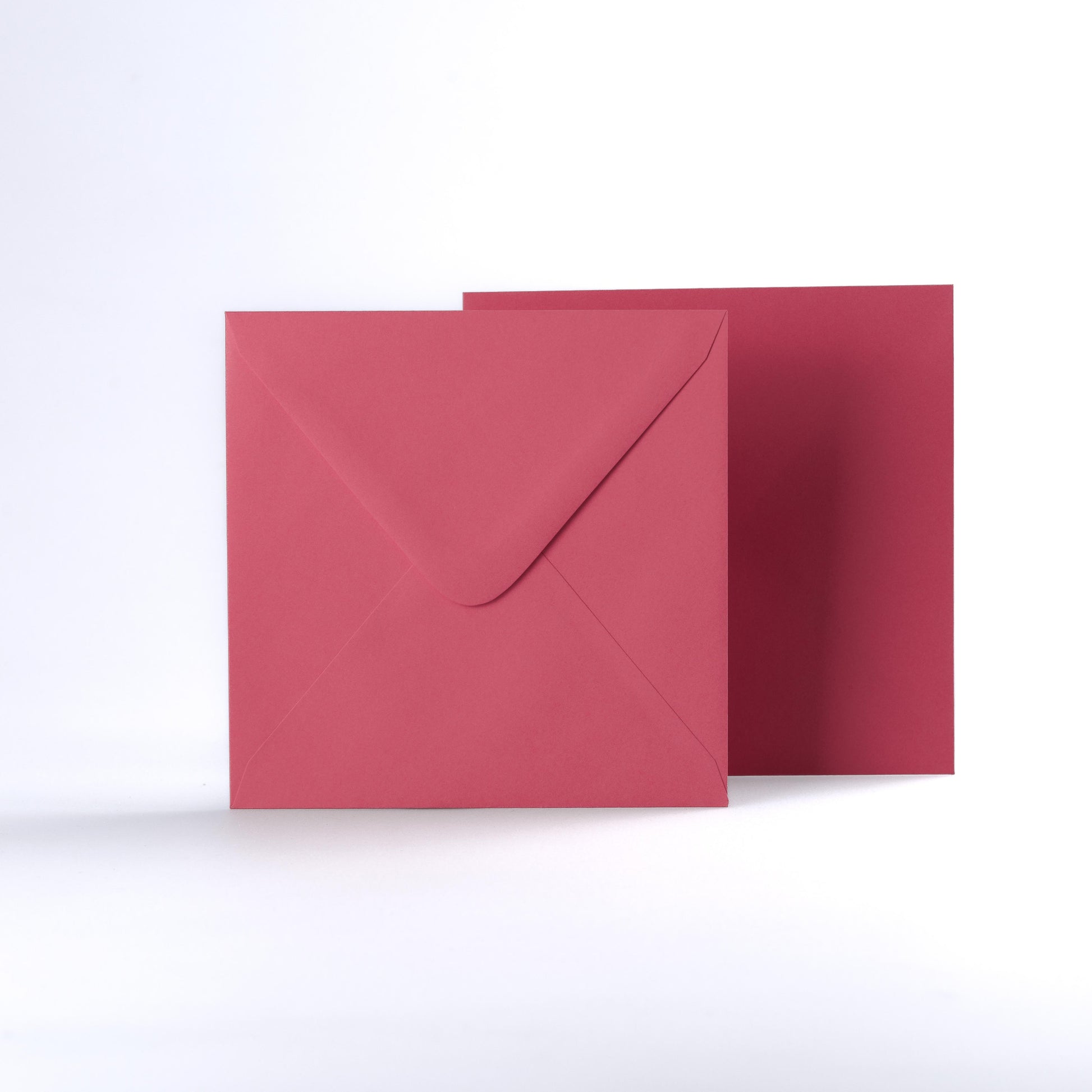 Bright Pink Coloured Gummed V Flap Envelopes - Square - 155 x 155mm