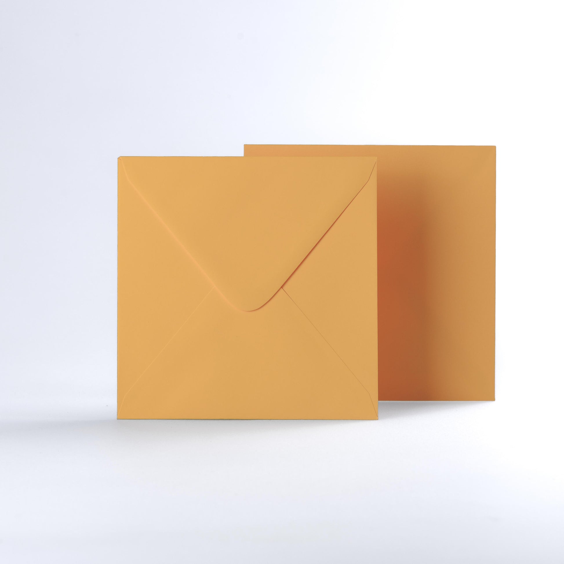 Dark Yellow Coloured Gummed V Flap Envelopes - Square - 155 x 155mm