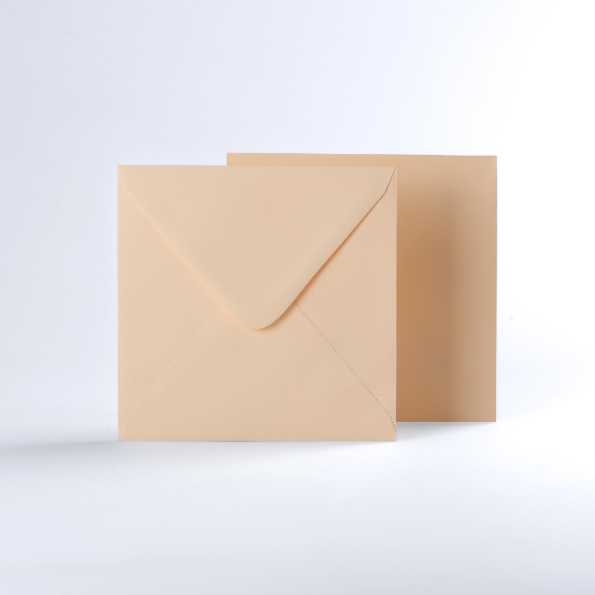Magnolia Coloured Gummed V Flap Envelopes - Square - 155 x 155mm