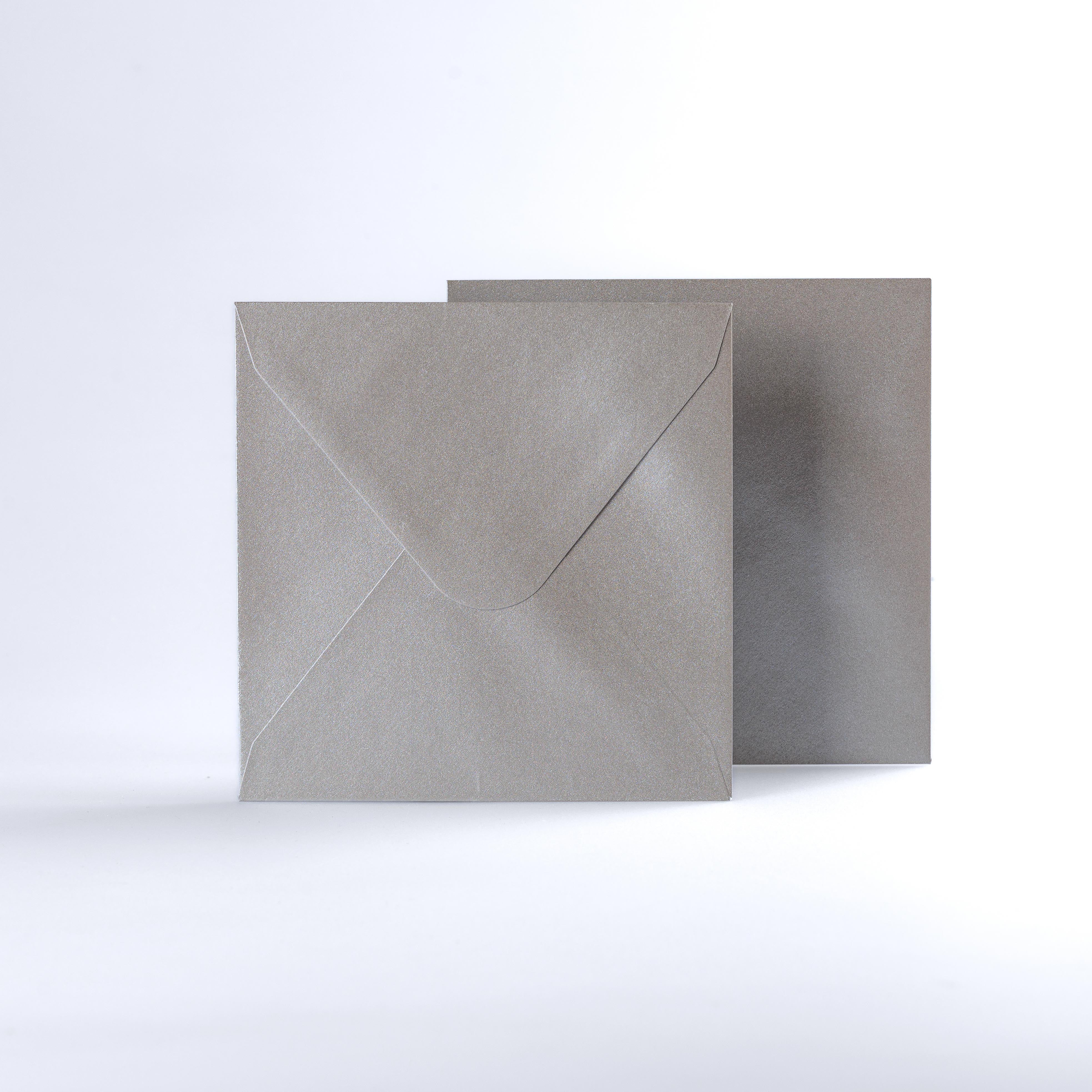 Silver Gummed V Flap Envelopes - Square - 155 x 155mm