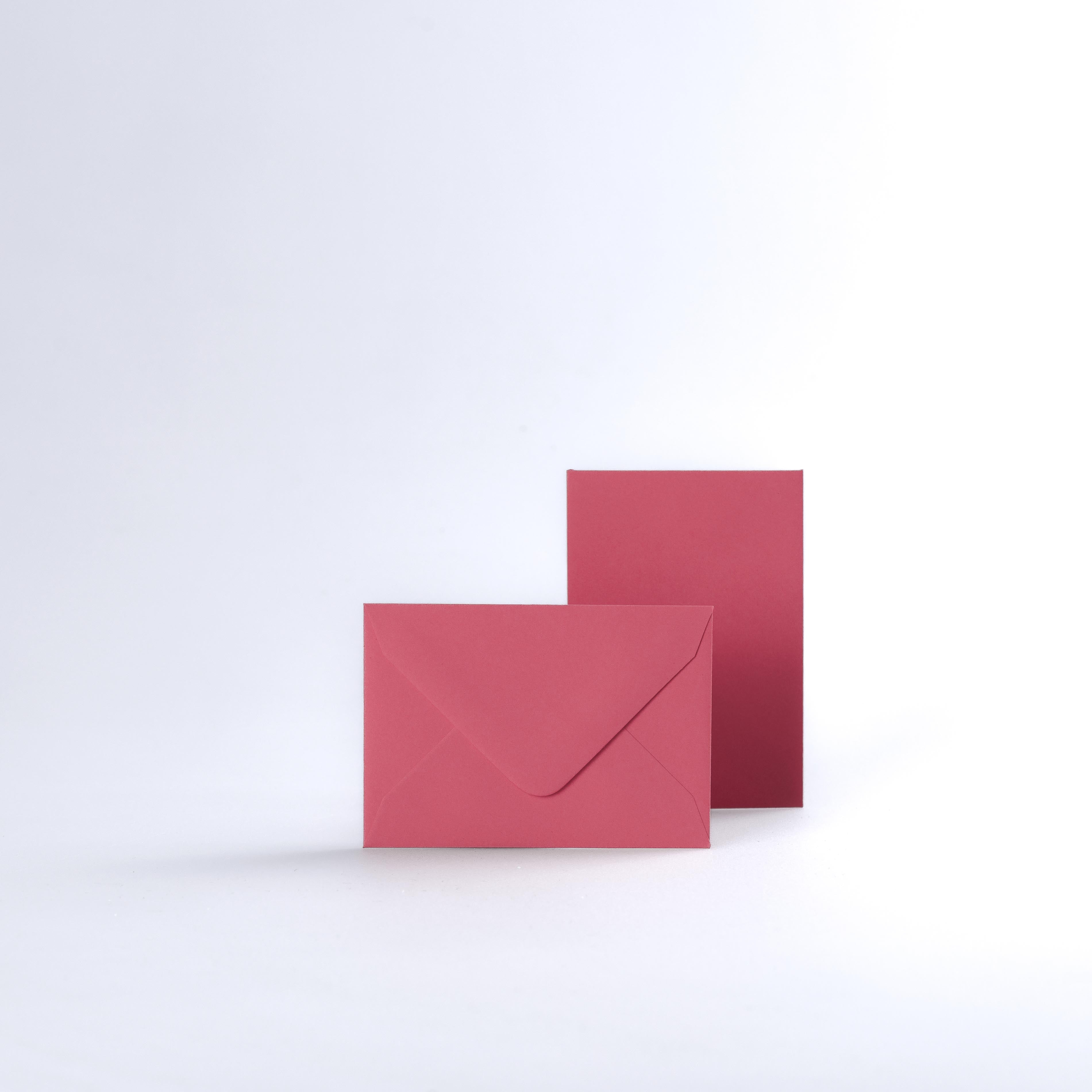 Bright Pink Coloured Gummed V Flap Envelopes - 65 x 94mm