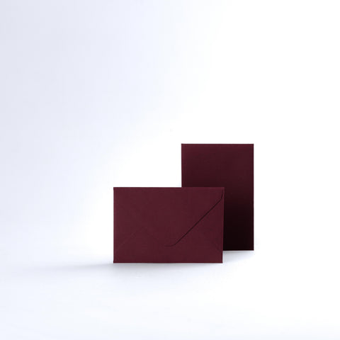 Burgundy Coloured Gummed V Flap Envelopes - Square - 155 x 155mm