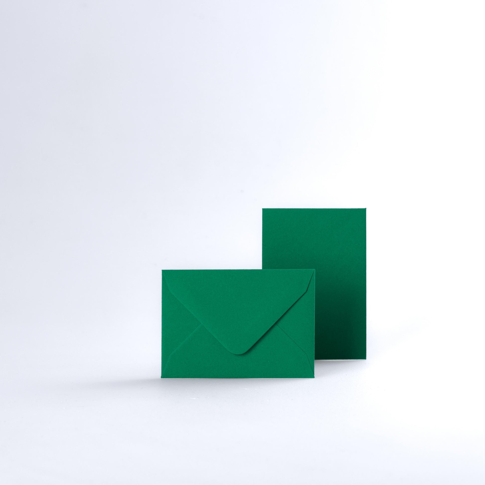 Dark Green Coloured Gummed V Flap Envelopes - 65 x 94mm