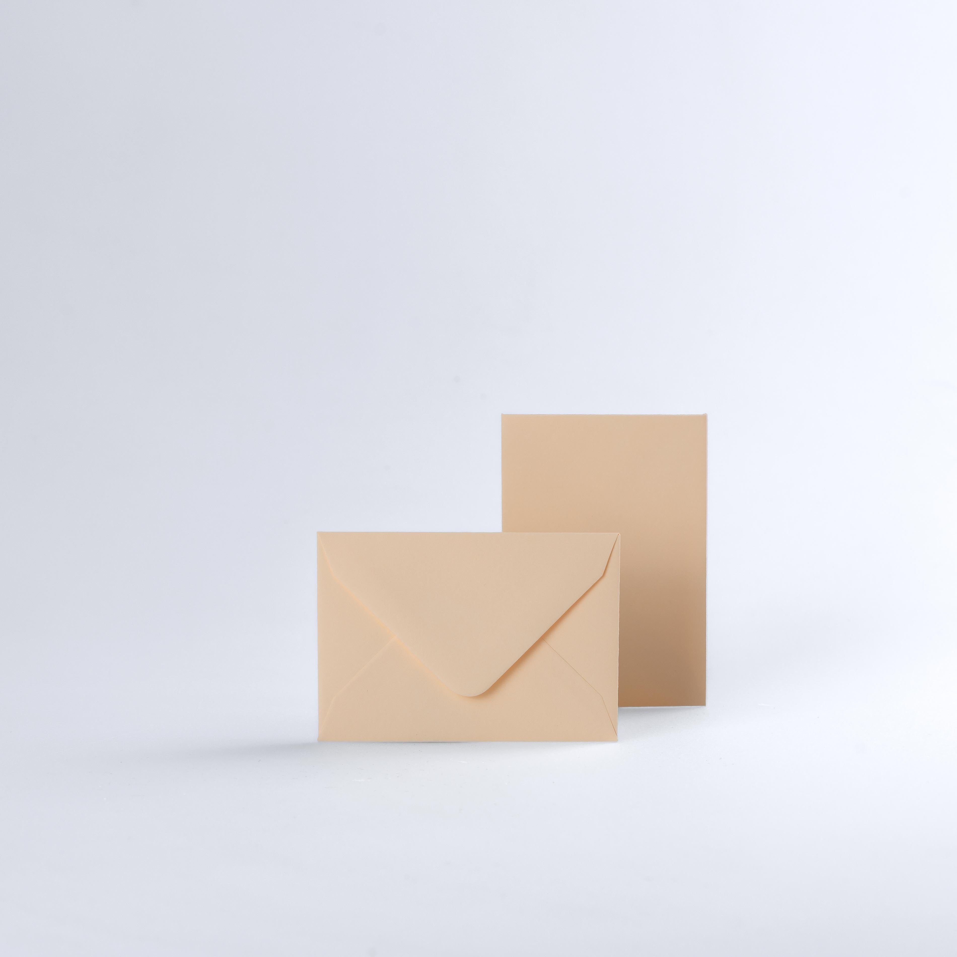 Magnolia Coloured Gummed V Flap Envelopes - 65 x 94mm