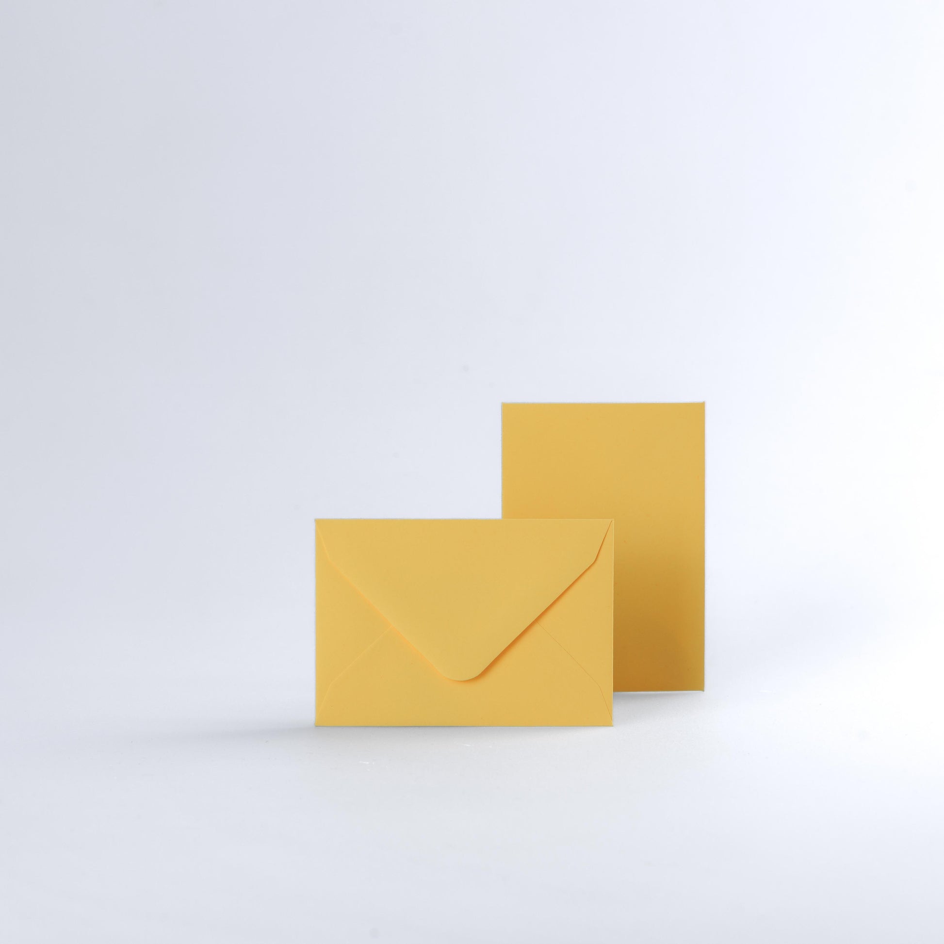 Mid Yellow Coloured Gummed V Flap Envelopes - 65 x 94mm