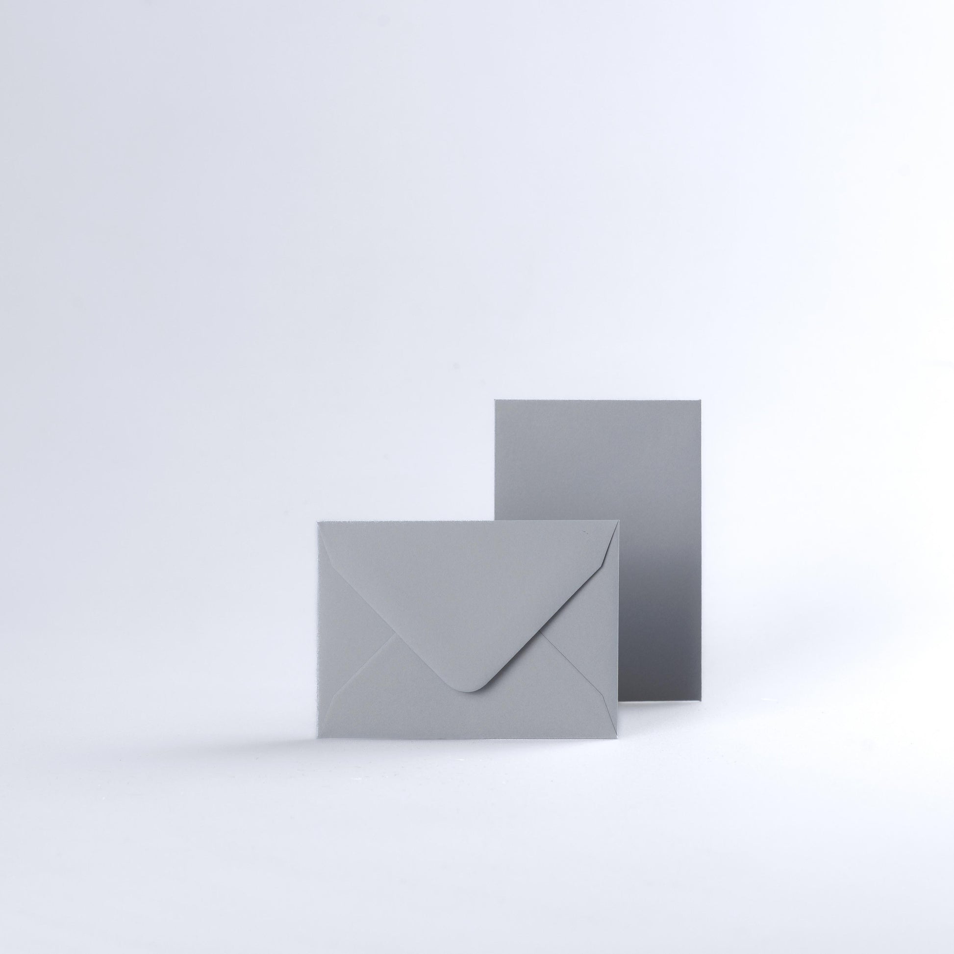 Pale Grey Coloured Gummed V Flap Envelopes - 65 x 94mm