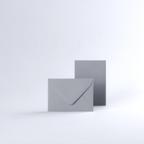 Pale Grey Coloured Gummed V Flap Envelopes - 65 x 94mm