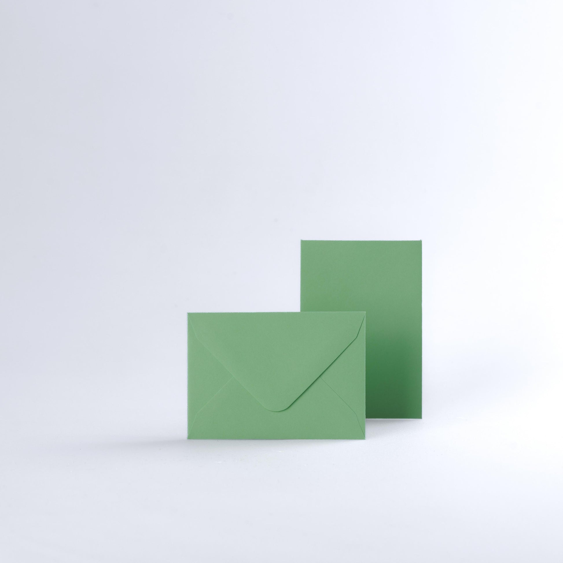 Pale Green Coloured Gummed V Flap Envelopes - 65 x 94mm