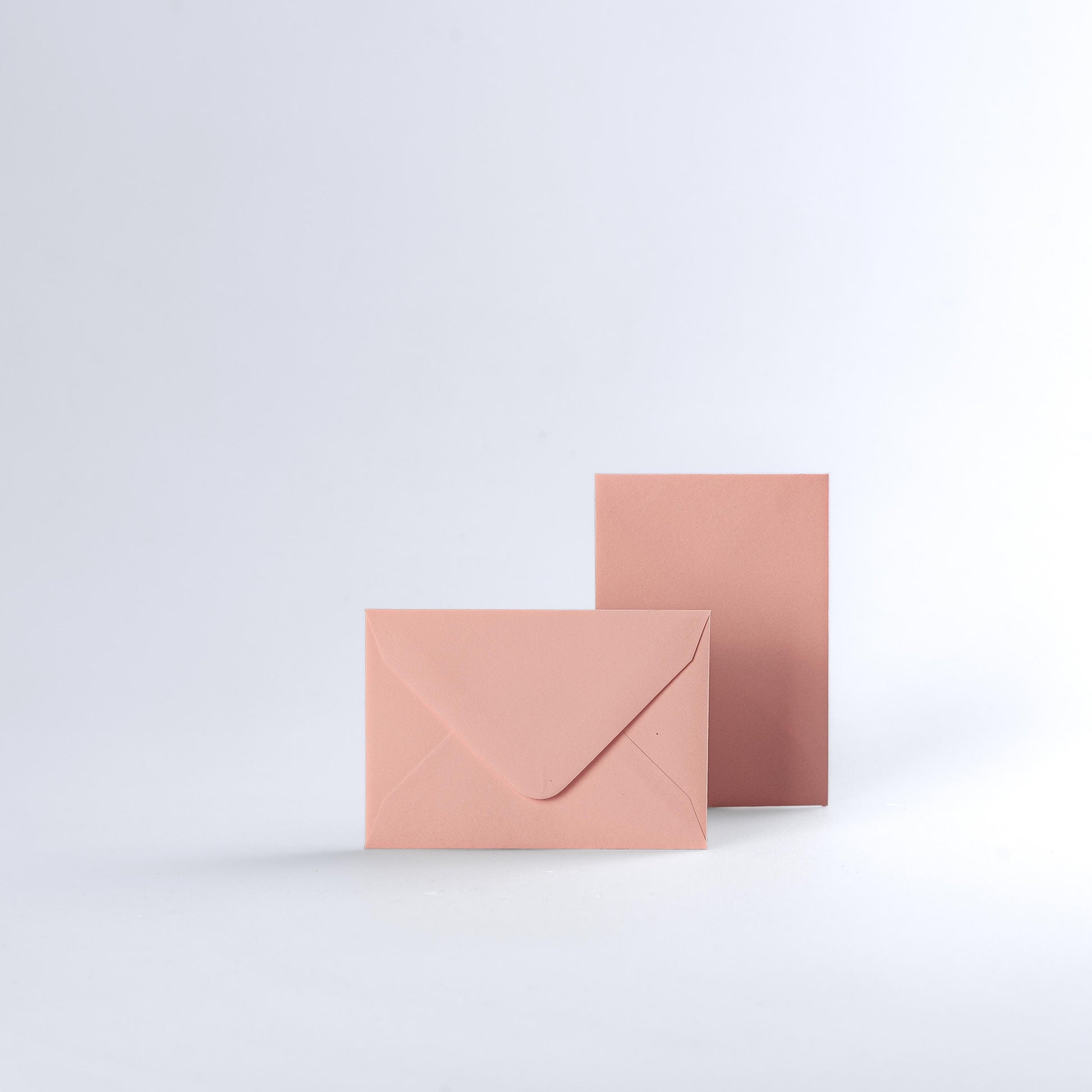 Salmon Pink Coloured Gummed V Flap Envelopes - 65 x 94mm