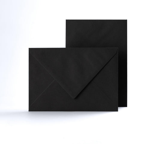 Black Coloured Gummed V Flap Envelopes - C5 - 162 x 229mm
