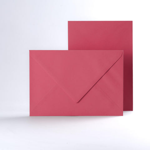 Bright Pink Coloured Gummed V Flap Envelopes - C5 - 162 x 229mm