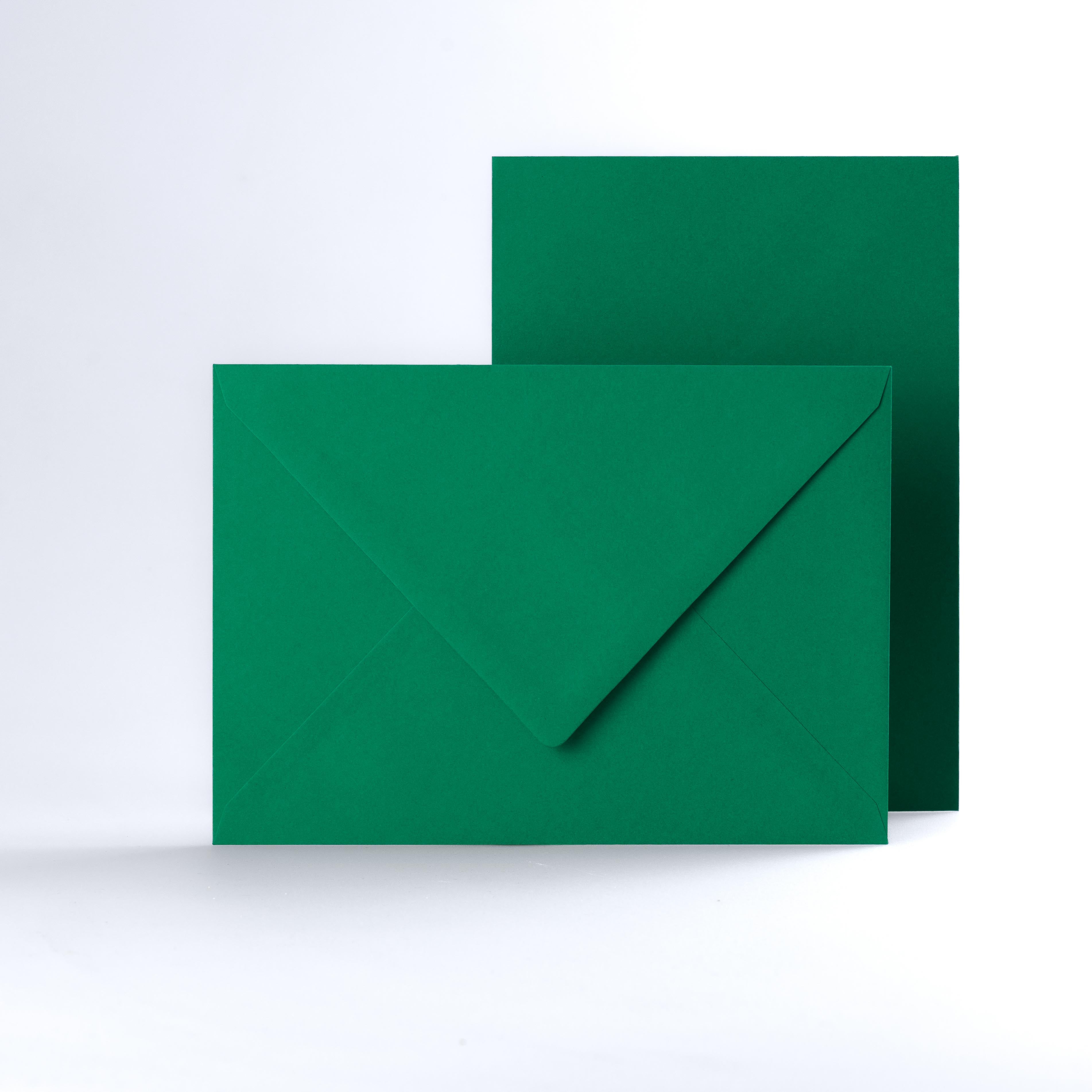 Dark Green Coloured Gummed V Flap Envelopes - C5 - 162 x 229mm