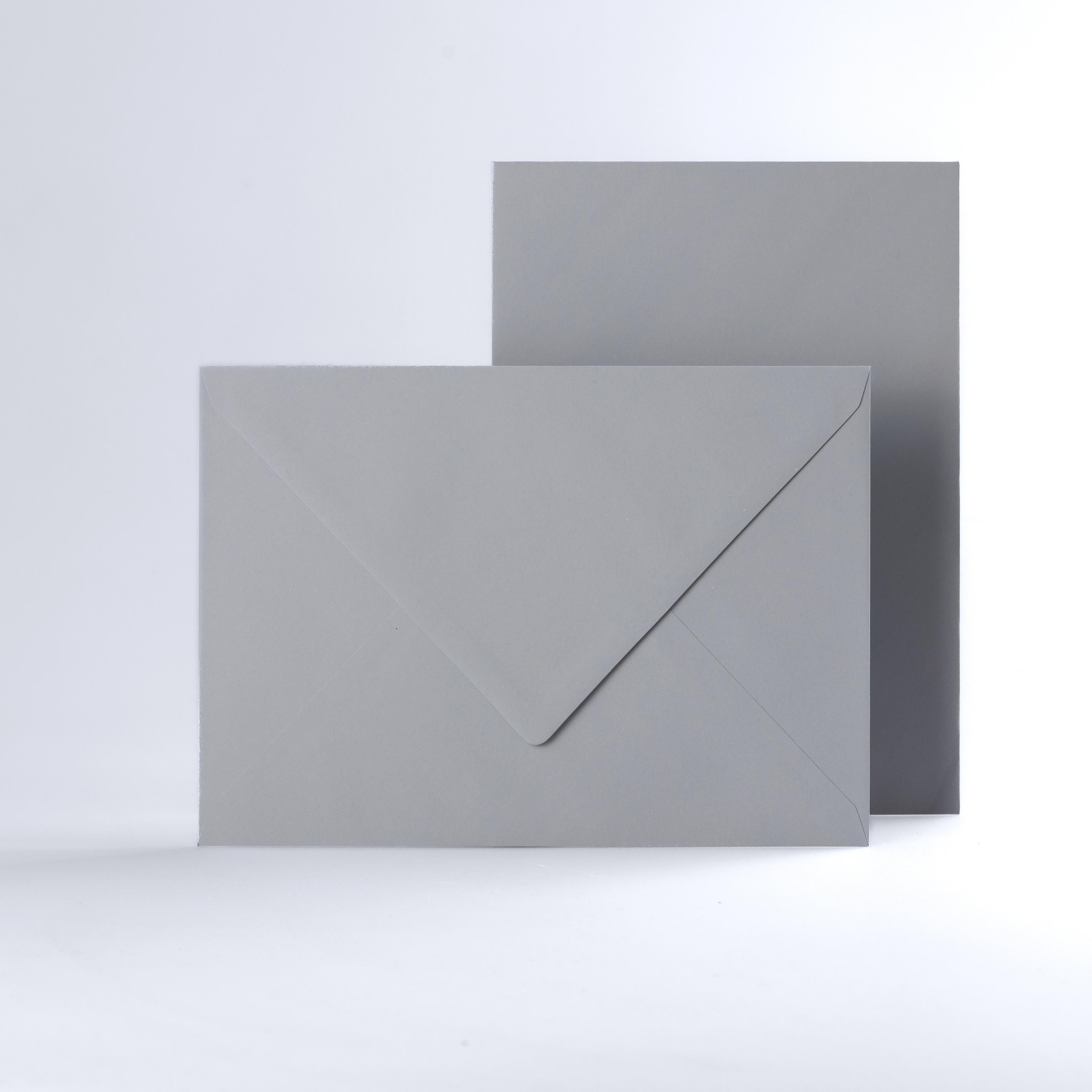 Pale Grey Coloured Gummed V Flap Envelopes - C5 - 162 x 229mm