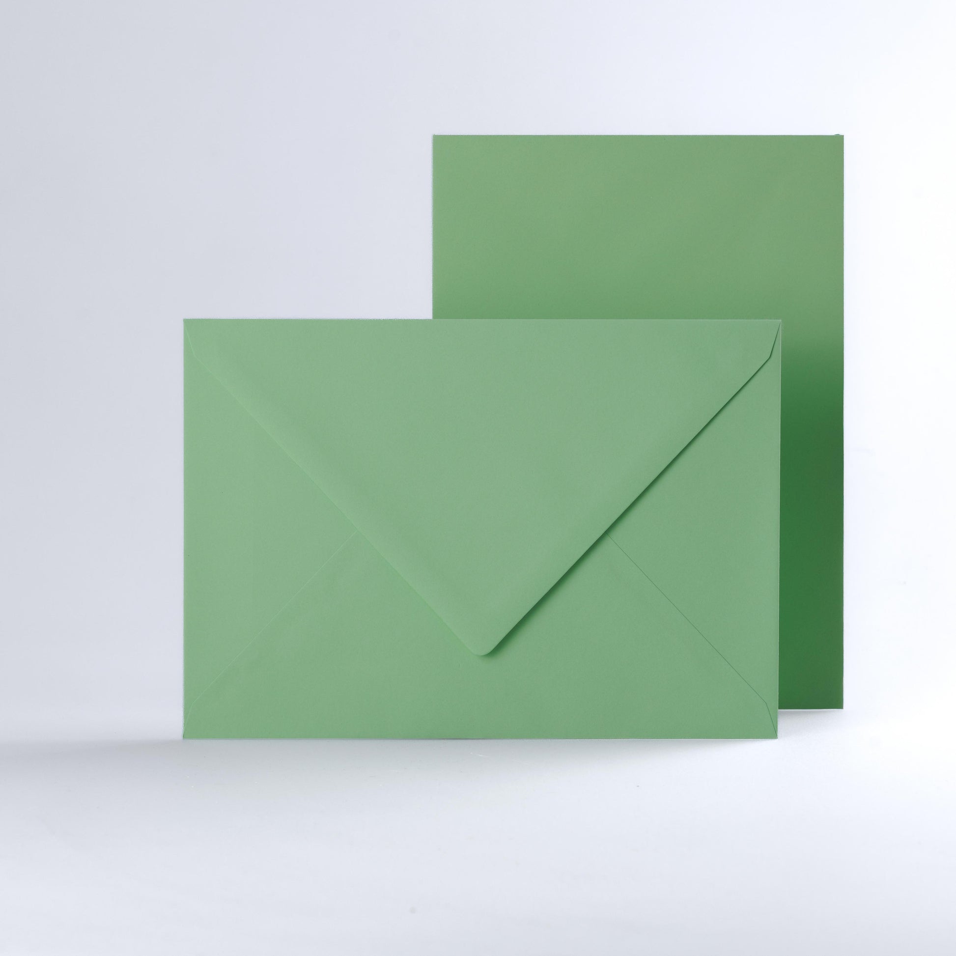 Pale Green Coloured Gummed V Flap Envelopes - C5 - 162 x 229mm