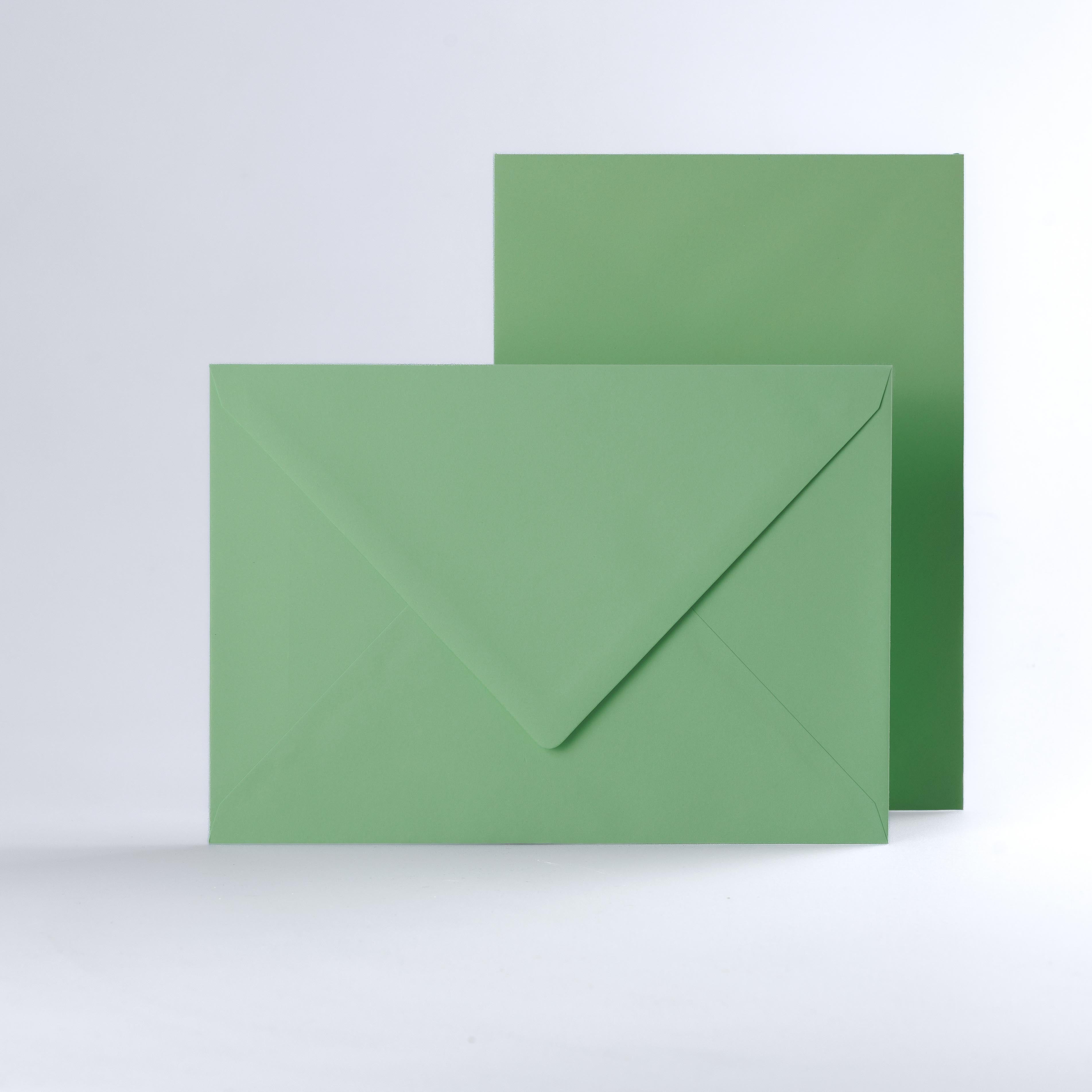Pale Green Coloured Gummed V Flap Envelopes - C5 - 162 x 229mm