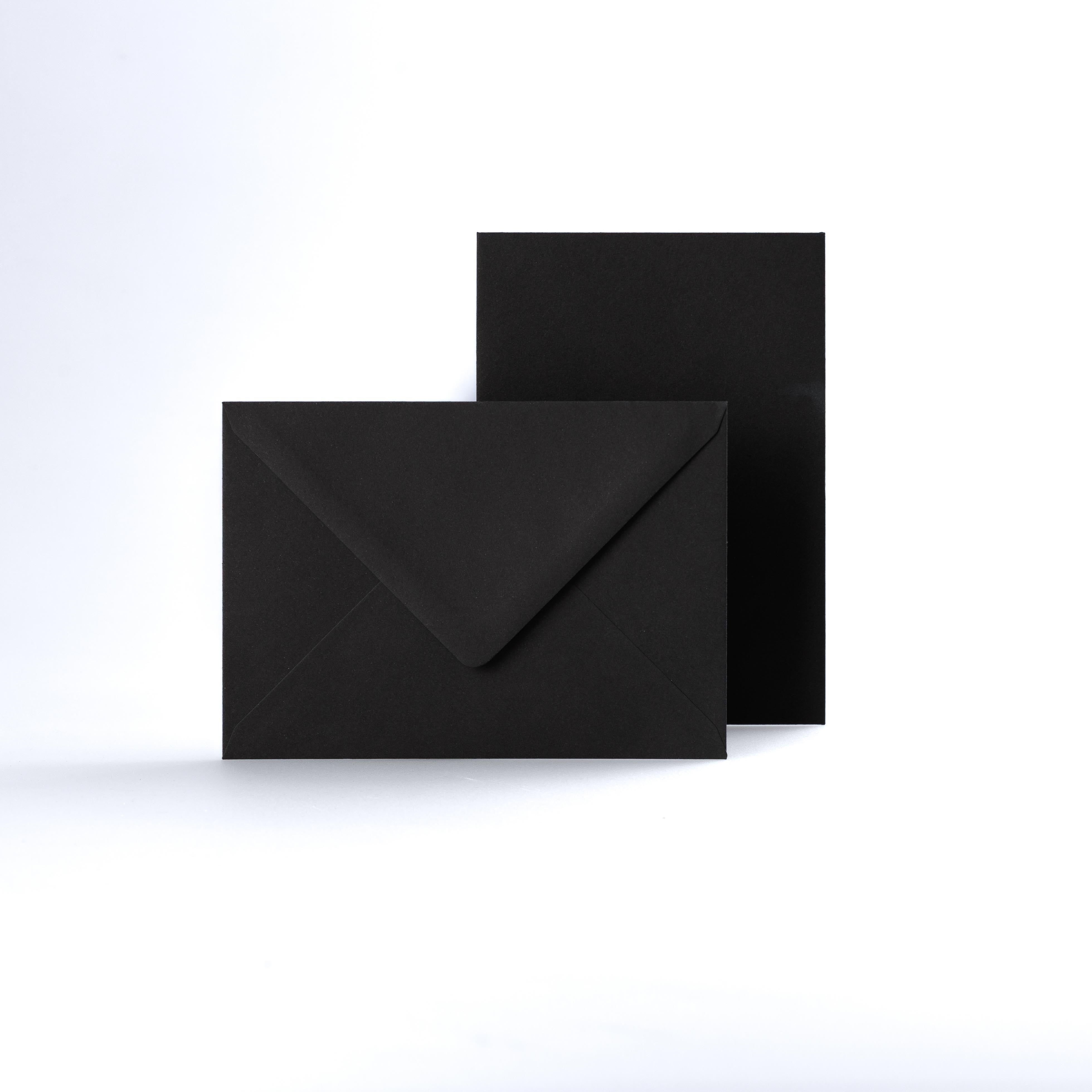 Black Coloured Gummed V Flap Envelopes - C6 - 114 x 162mm