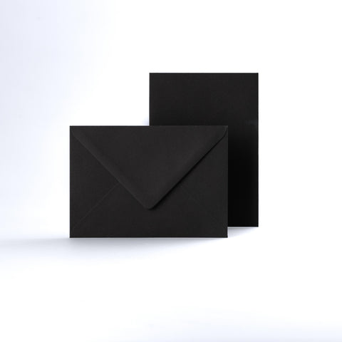 Black Coloured Gummed V Flap Envelopes - C6 - 114 x 162mm