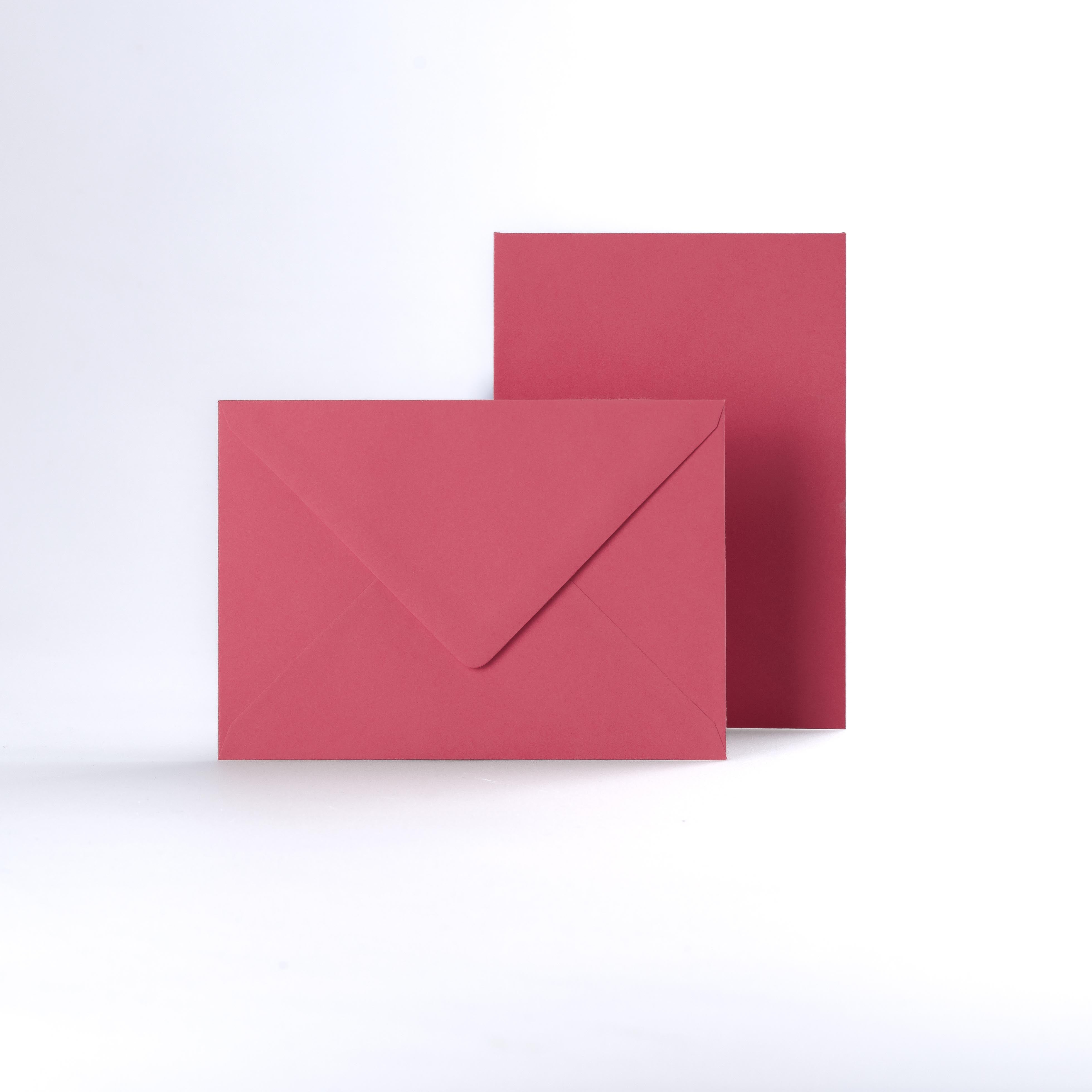 Bright Pink Coloured Gummed V Flap Envelopes - C6 - 114 x 162mm