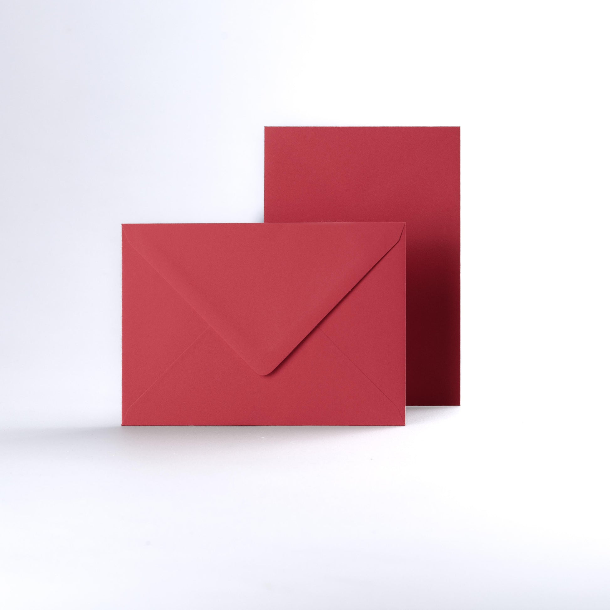 Bright Red Coloured Gummed V Flap Envelopes - C6 - 114 x 162mm