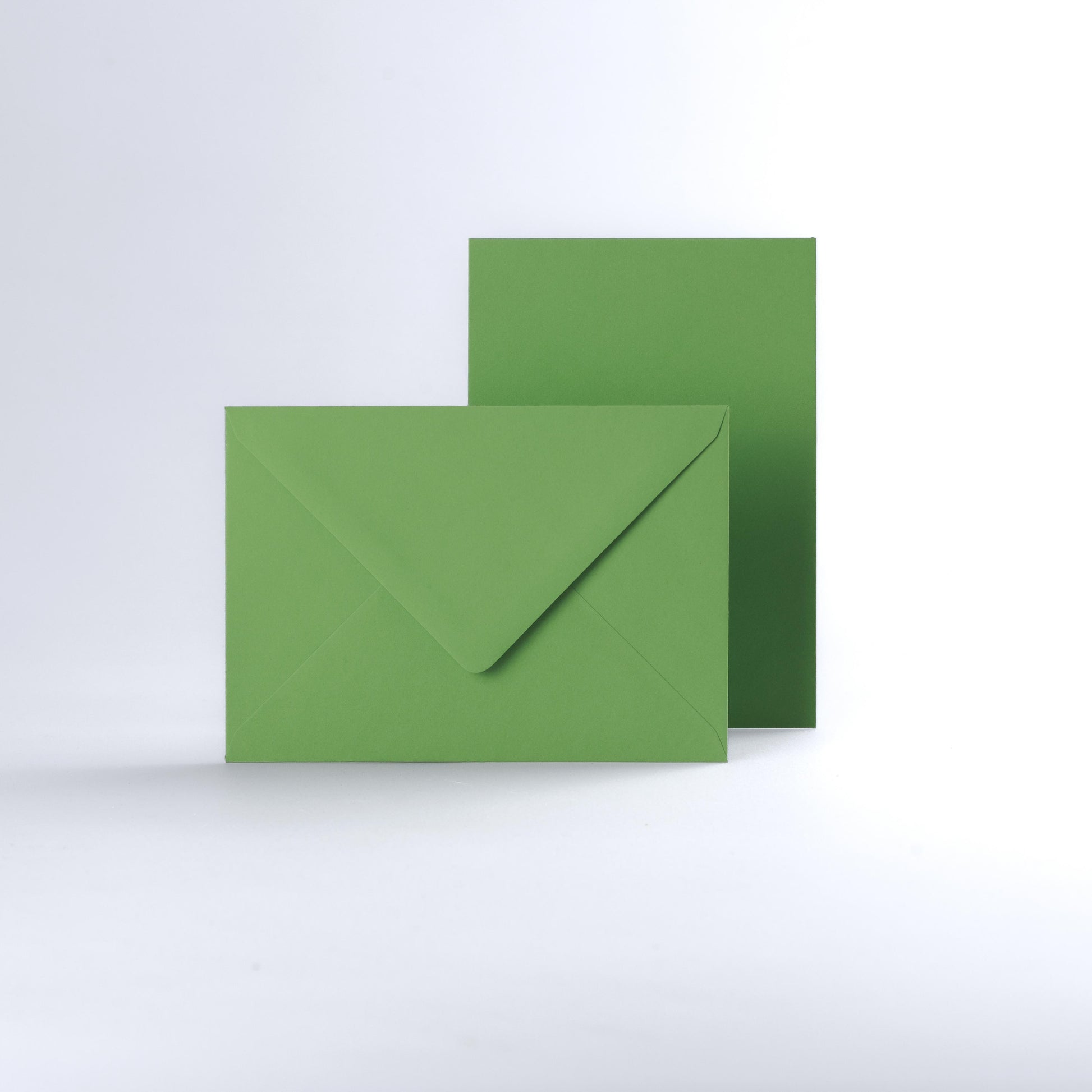 Mid Green Coloured Gummed V Flap Envelopes - C6 - 114 x 162mm