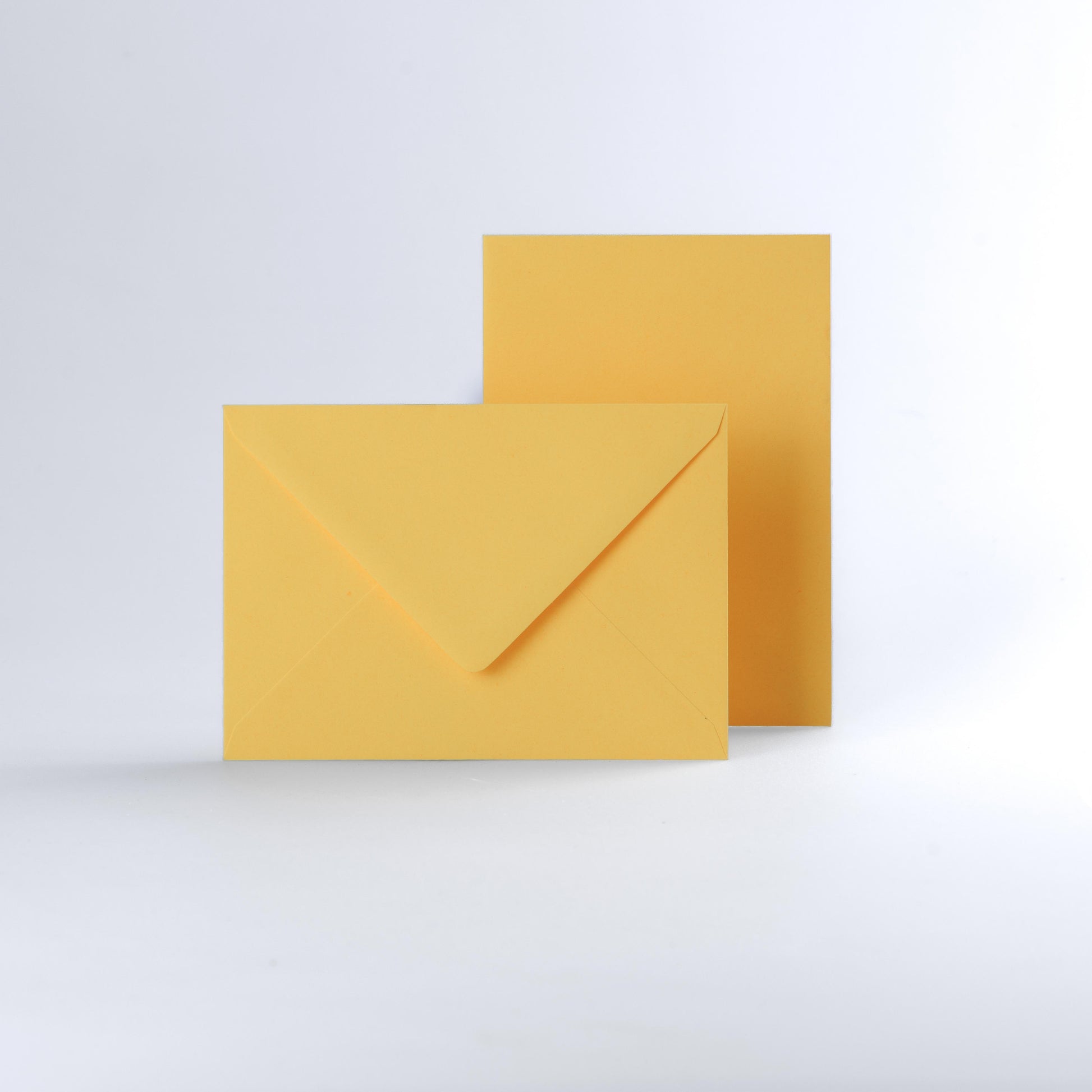 Mid Yellow Coloured Gummed V Flap Envelopes - C6 - 114 x 162mm